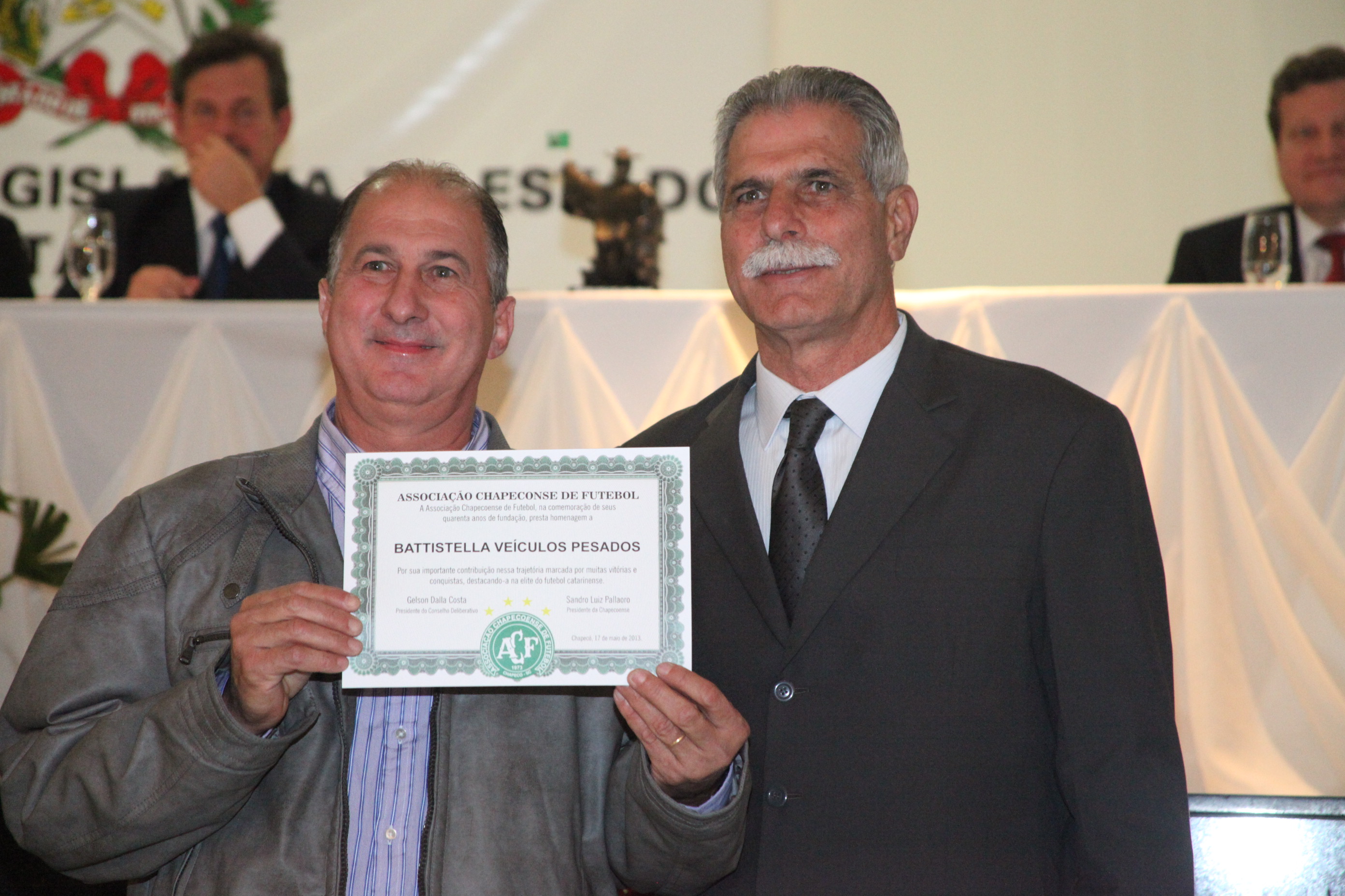 Parlamento homenageia a Chapecoense pelos seus 40 anos de história. Foto: Fábio Queiroz