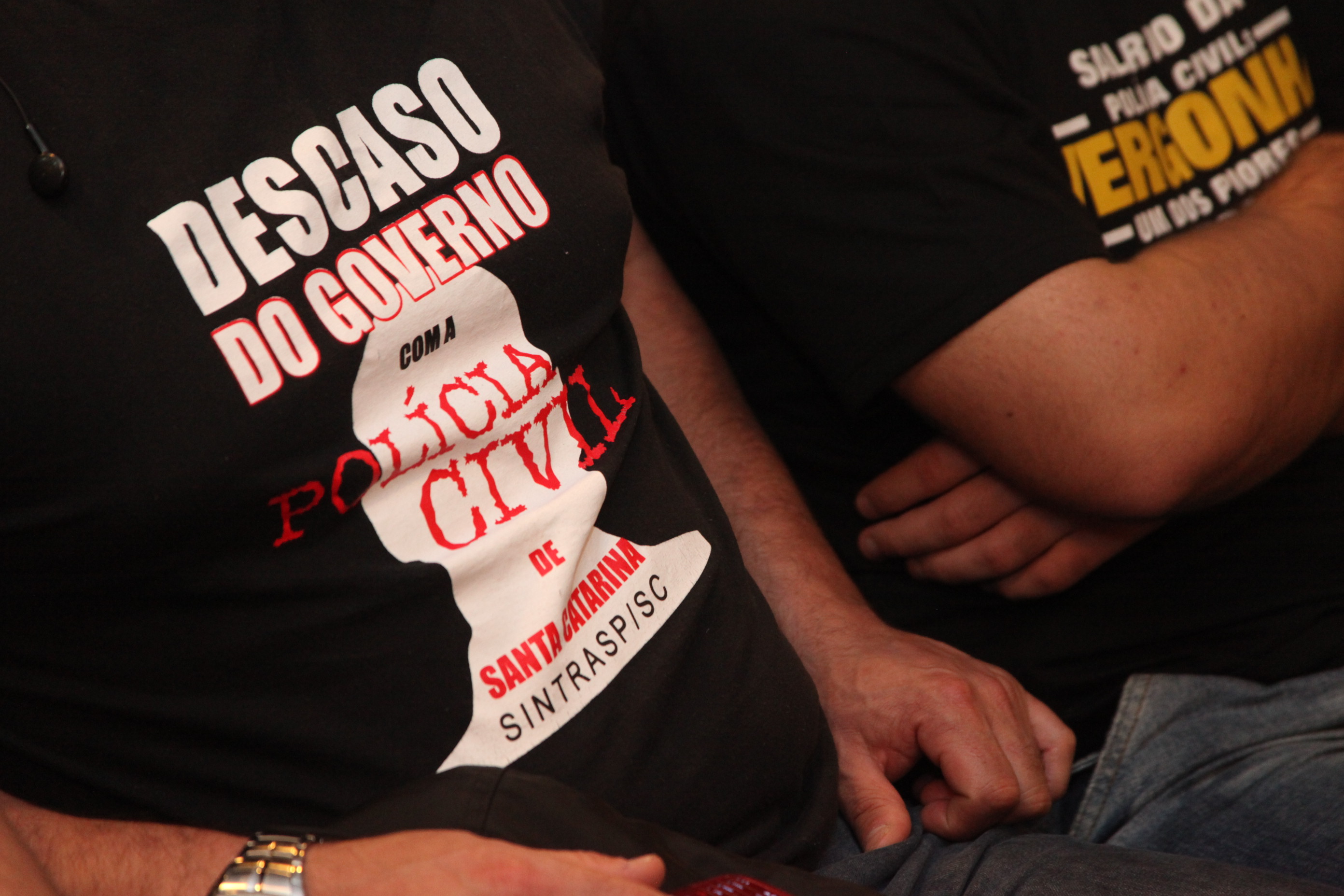Posse da nova diretoria do Sindicato dos Policiais Civis de Santa Catarina. Foto: Fábio Queiroz