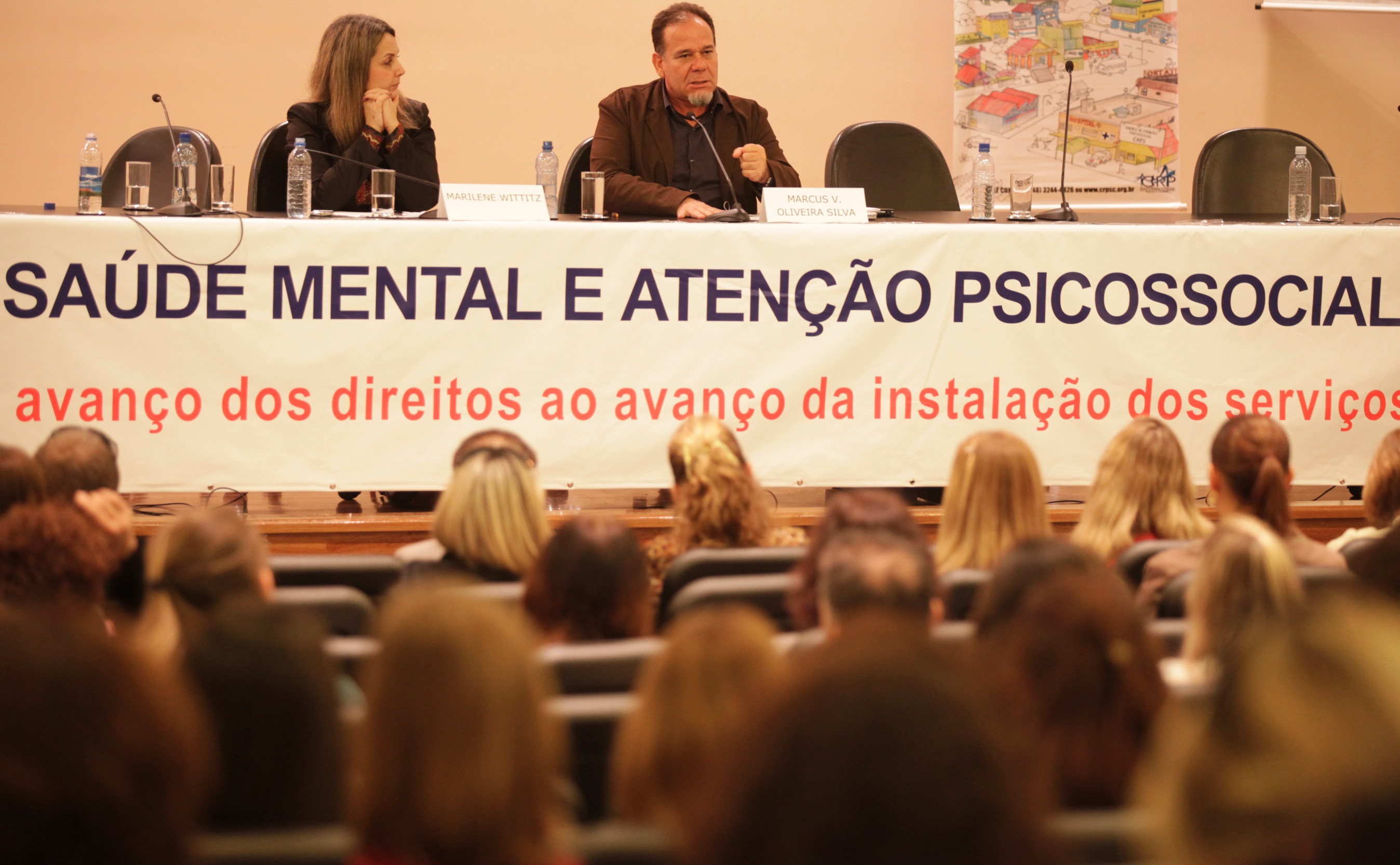 1º Seminário de Saúde Mental e Atenção Psicossocial - Marilene Wittitz Presidentede Conselho Regionalde PsicologiadeSC - Foto: Carlos Killian