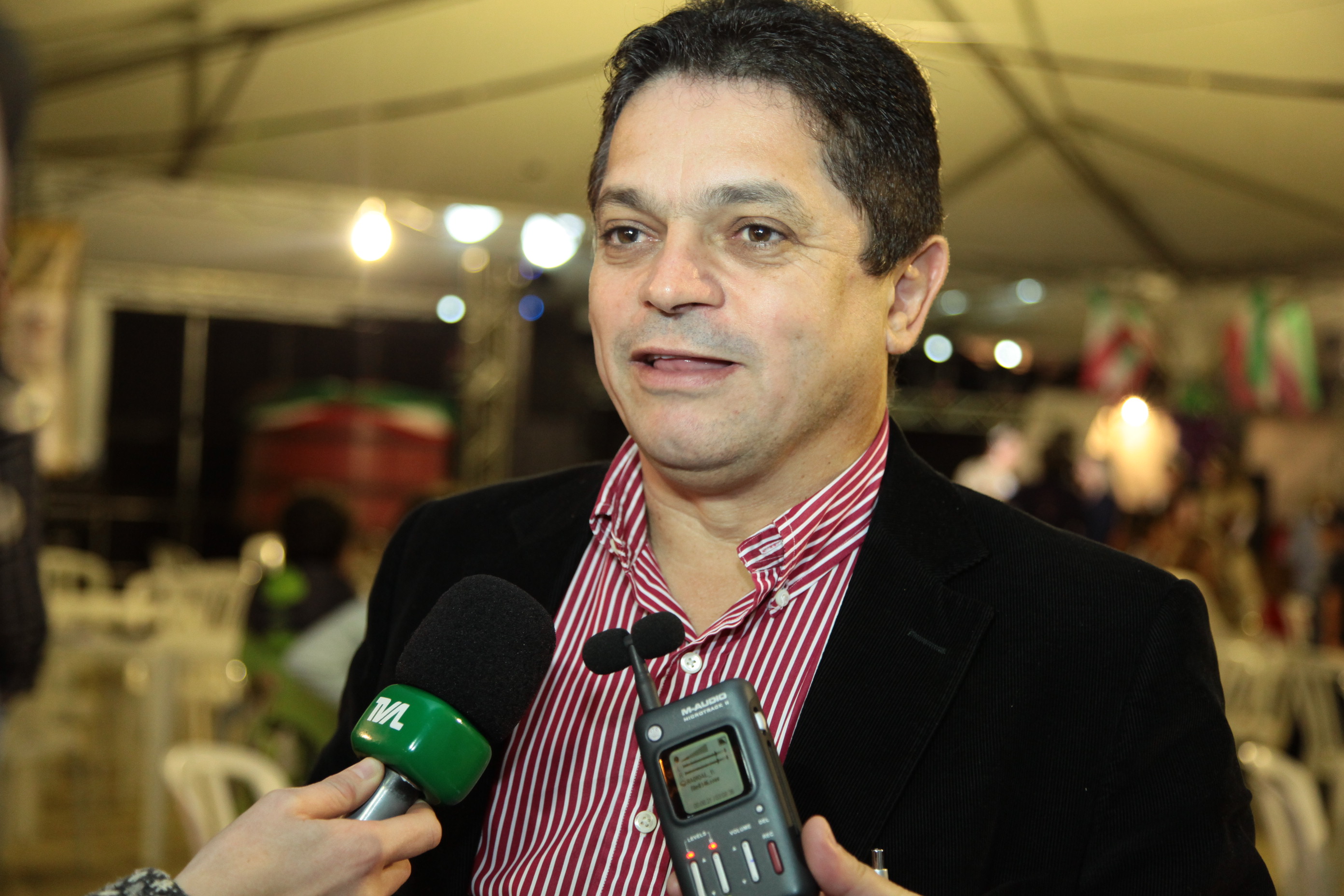 Abertura da VIII Festa do Vinho Goethe em Azambuja, Pedras Grandes. João Rodriguez, Secretário de Agricultura.  Foto: Miriam Zomer