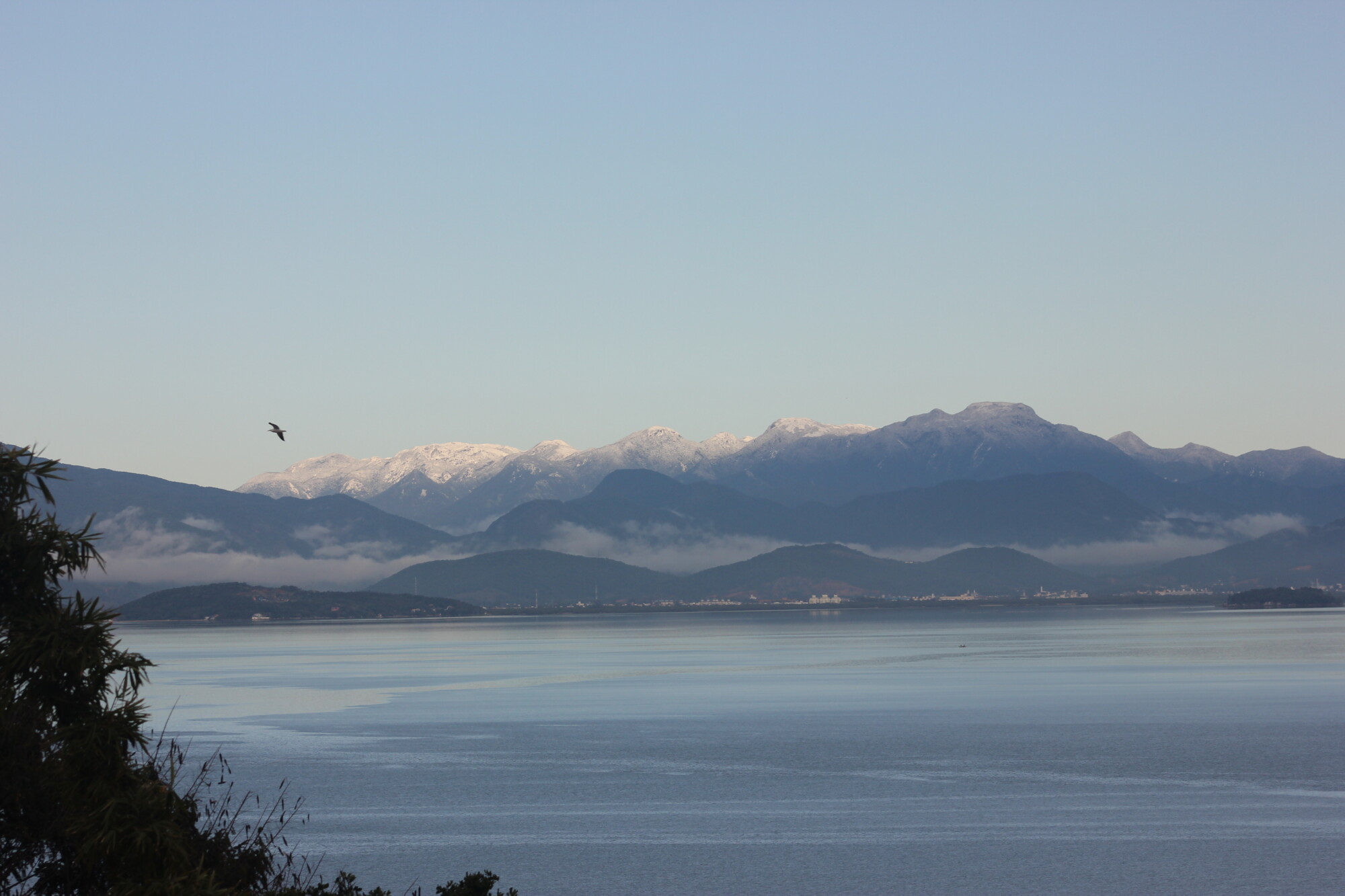 Neve no Cambirela. Foto: Alberto Neves