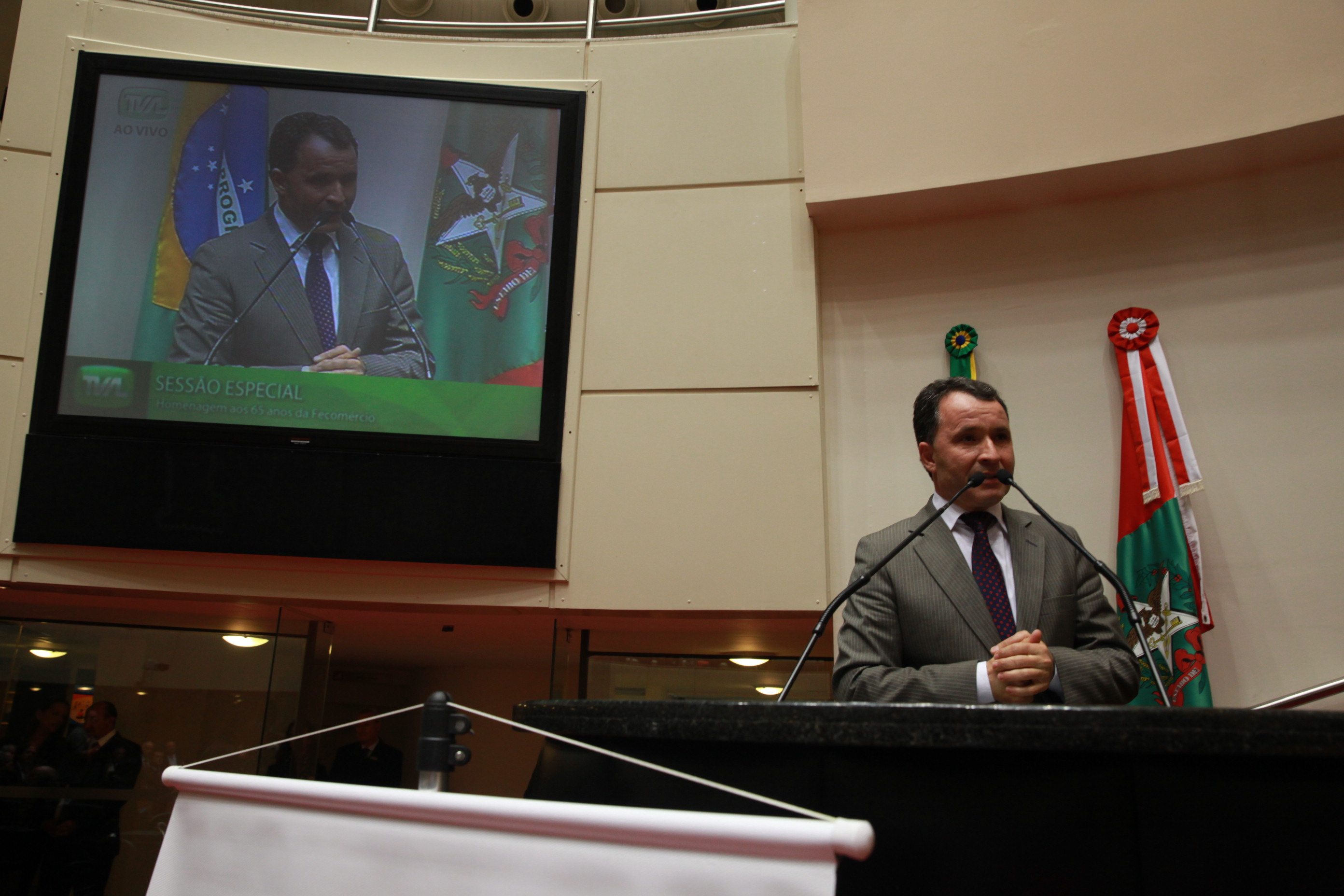 Homenagem Fecomércio - Deputado Darci de Matos (PSD) -  Foto: Lucas Gabriel Diniz
