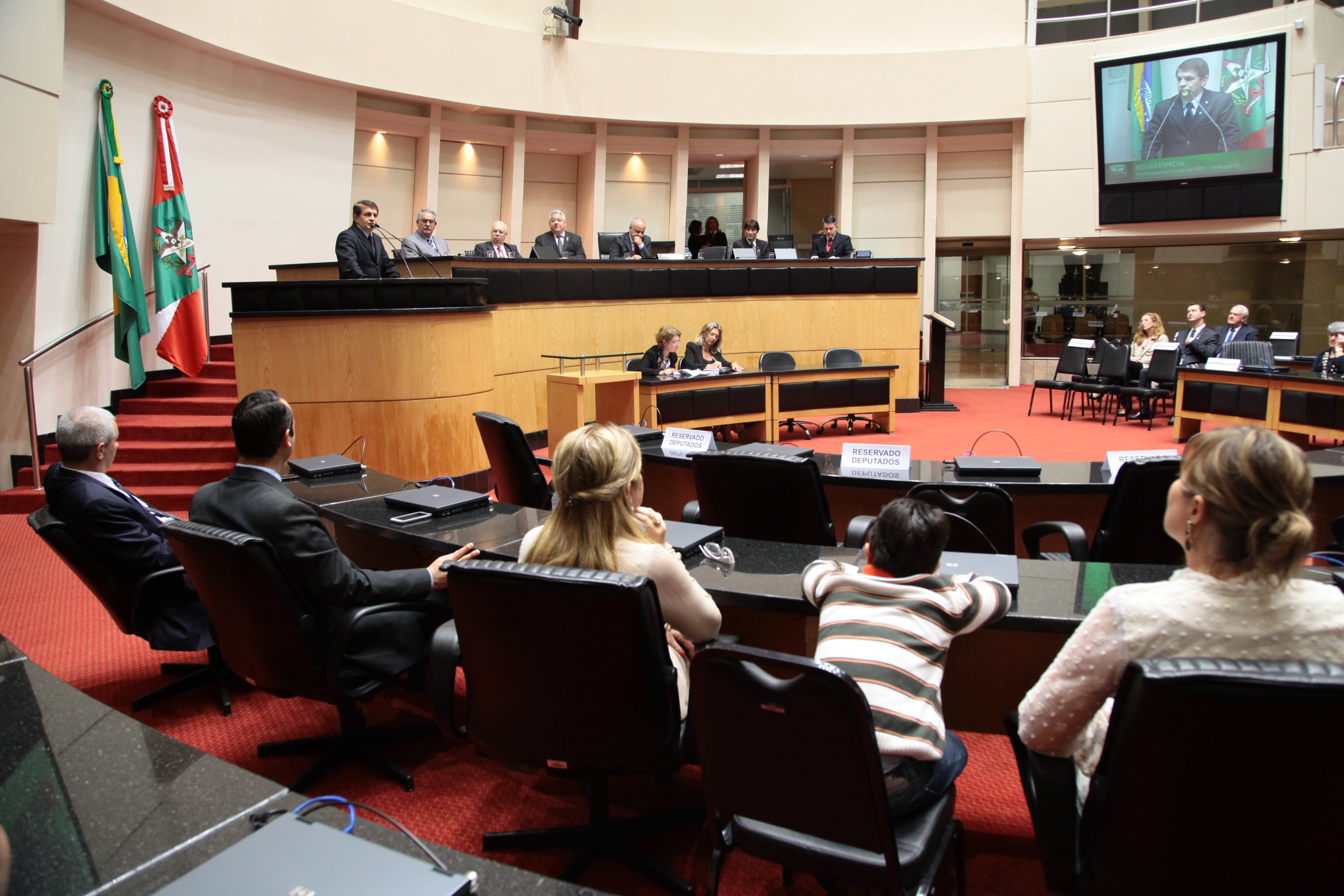 Sessão Especial em homenagem ao Conselho Regional de Corretores de Imóveis de Santa Catarina CRECI - 11ª Região/SC, pela passagem dos 40 anos de fundação. Foto: Miriam Zomer
