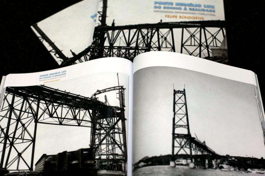Livro fotográfico resgata trajetória da construção da Ponte Hercílio Luz