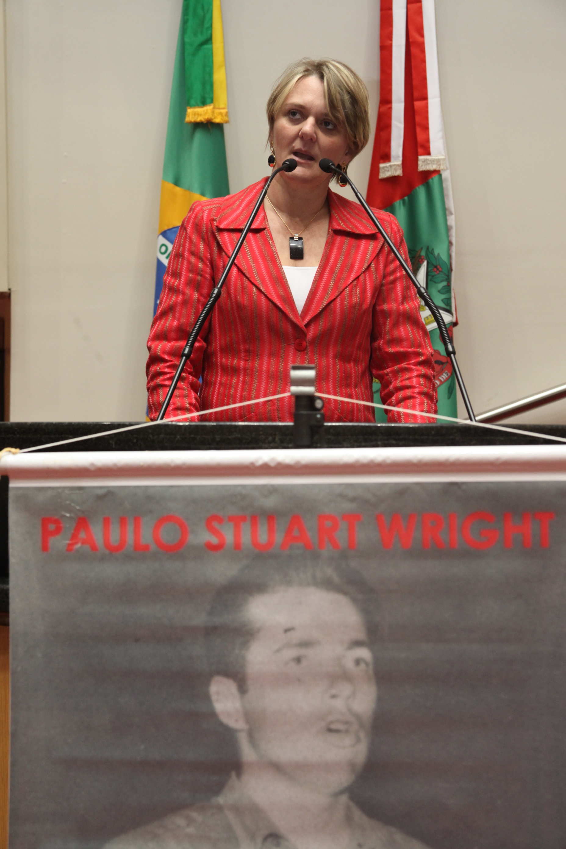 Sessão Especial em homenagem ao deputado assassinado pela ditadura militar brasileira Paulo Stuart Wright, cujo mandato foi cassado pela Assembleia Legislativa de SC. Foto: Fábio Queiroz