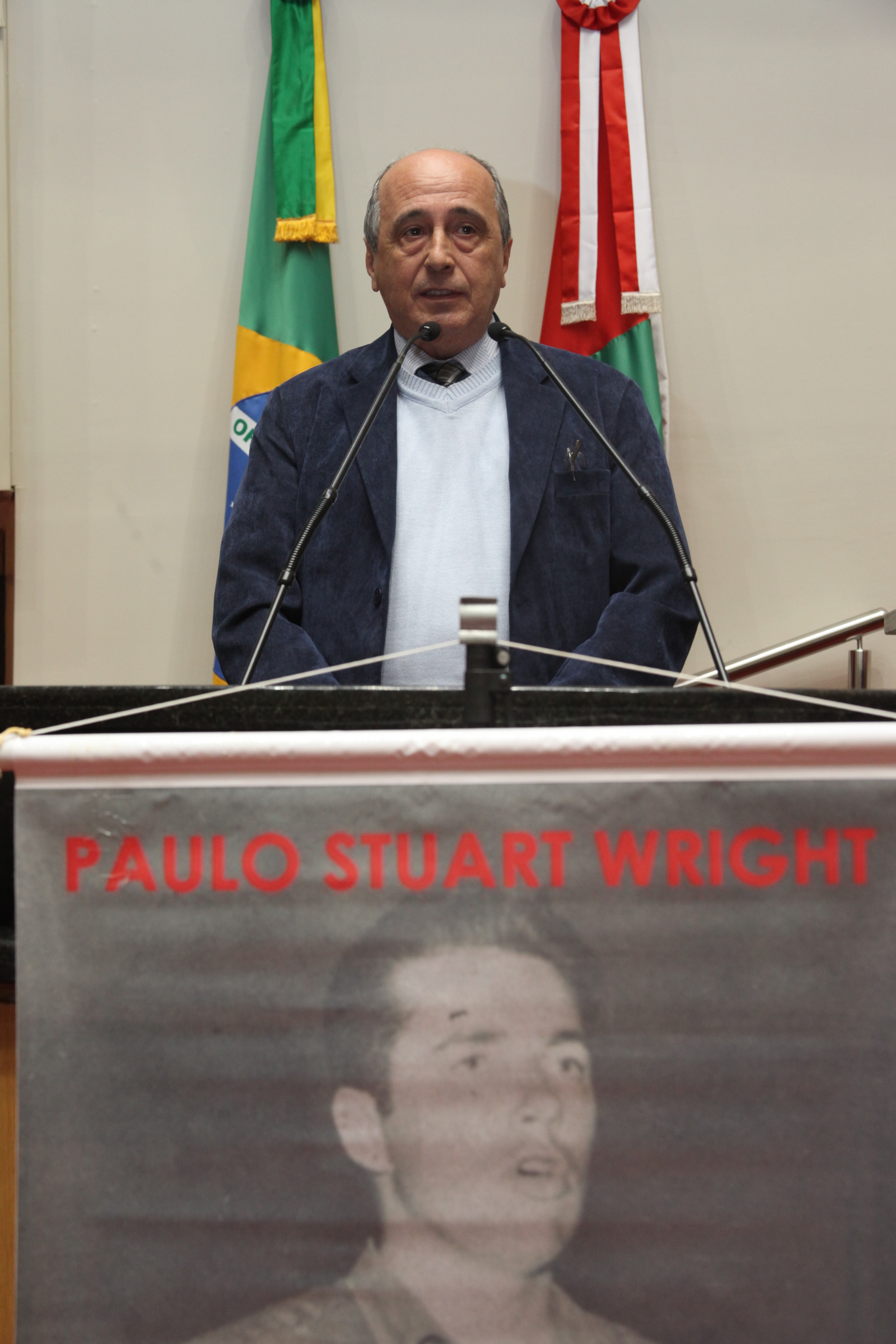 Sessão Especial em homenagem ao deputado assassinado pela ditadura militar brasileira Paulo Stuart Wright, cujo mandato foi cassado pela Assembleia Legislativa de SC. Foto: Fábio Queiroz