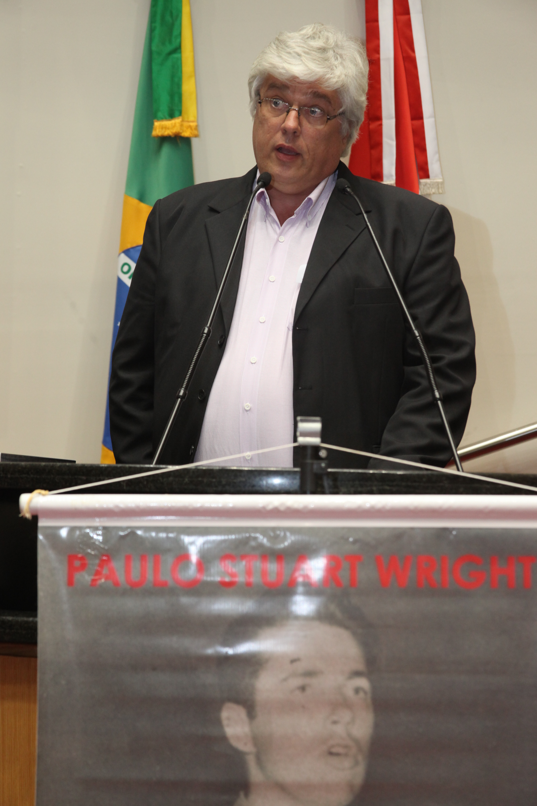 Sessão Especial em homenagem ao deputado assassinado pela ditadura militar brasileira Paulo Stuart Wright, cujo mandato foi cassado pela Assembleia Legislativa de SC. Foto: Fábio Queiroz