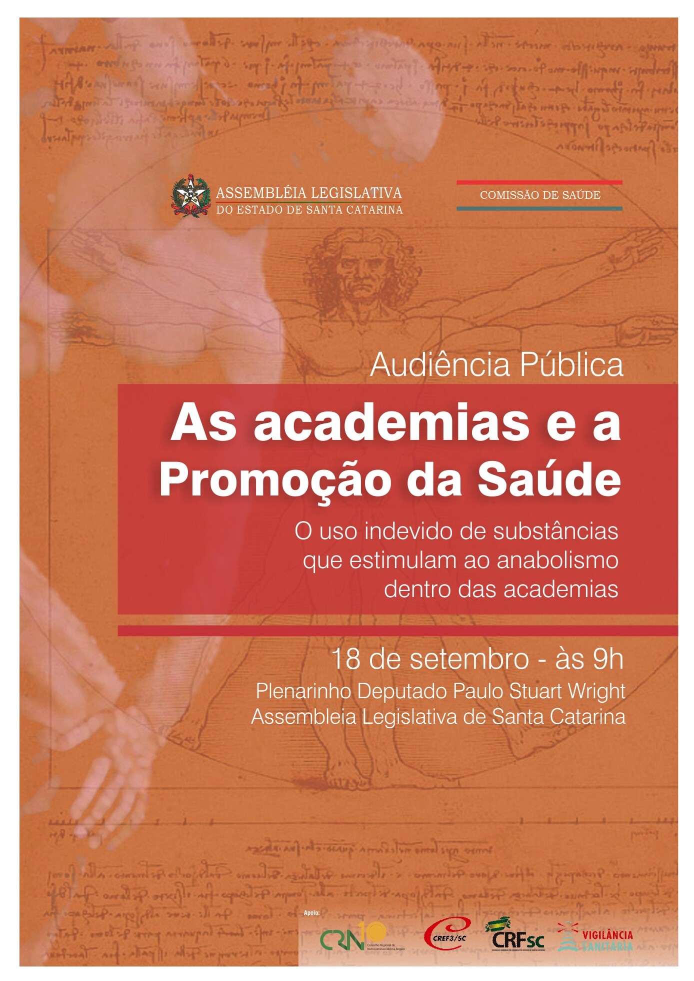 Audiência pública debate o uso indiscriminado de anabolizantes nas academias