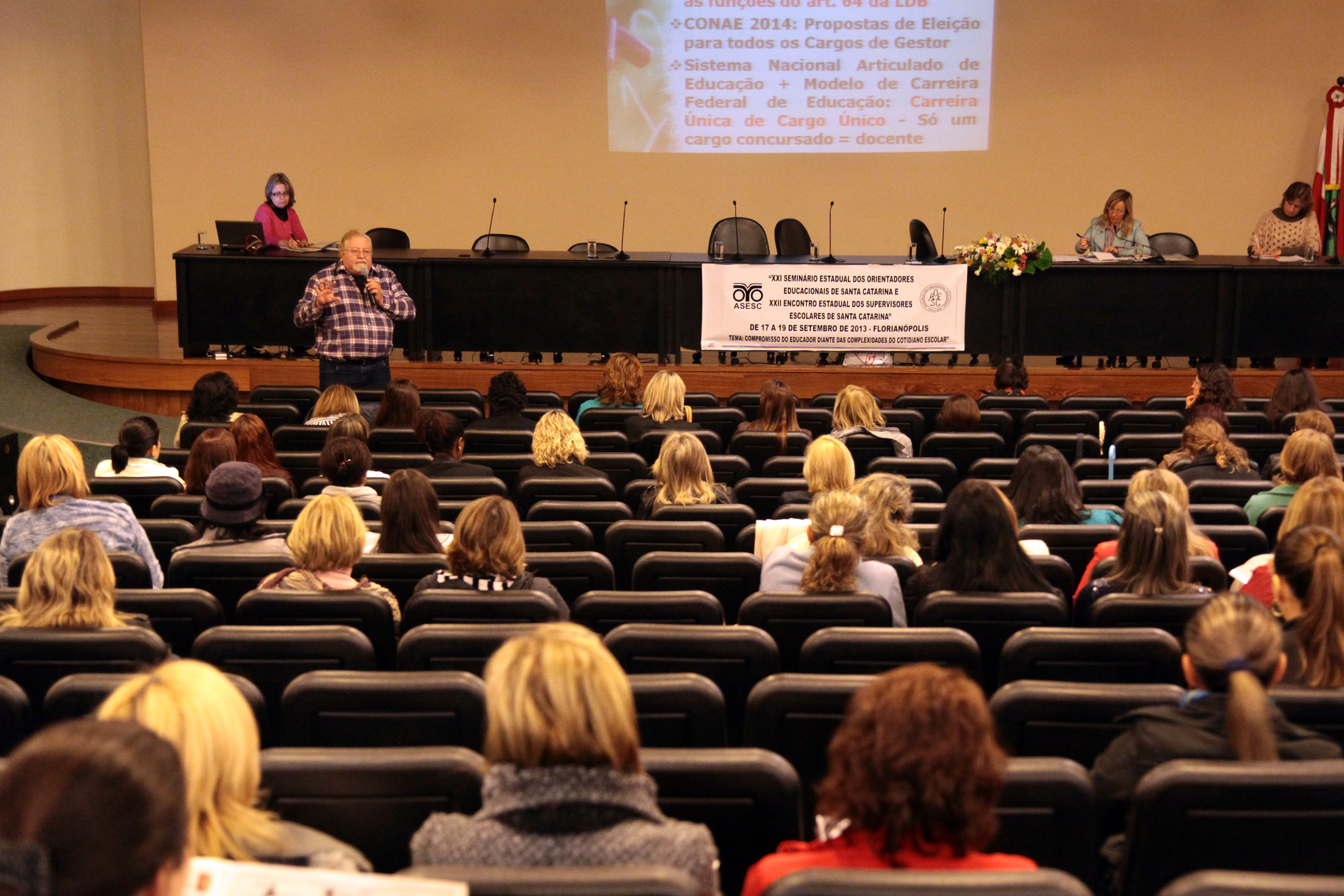 XXI Seminário dos Orientadores Educacionais do Estado de Santa Catarina e  XXII Encontro Estadual de Supervisores Escolares de Santa Catarina. Foto: Miriam Zomer/ Agência AL