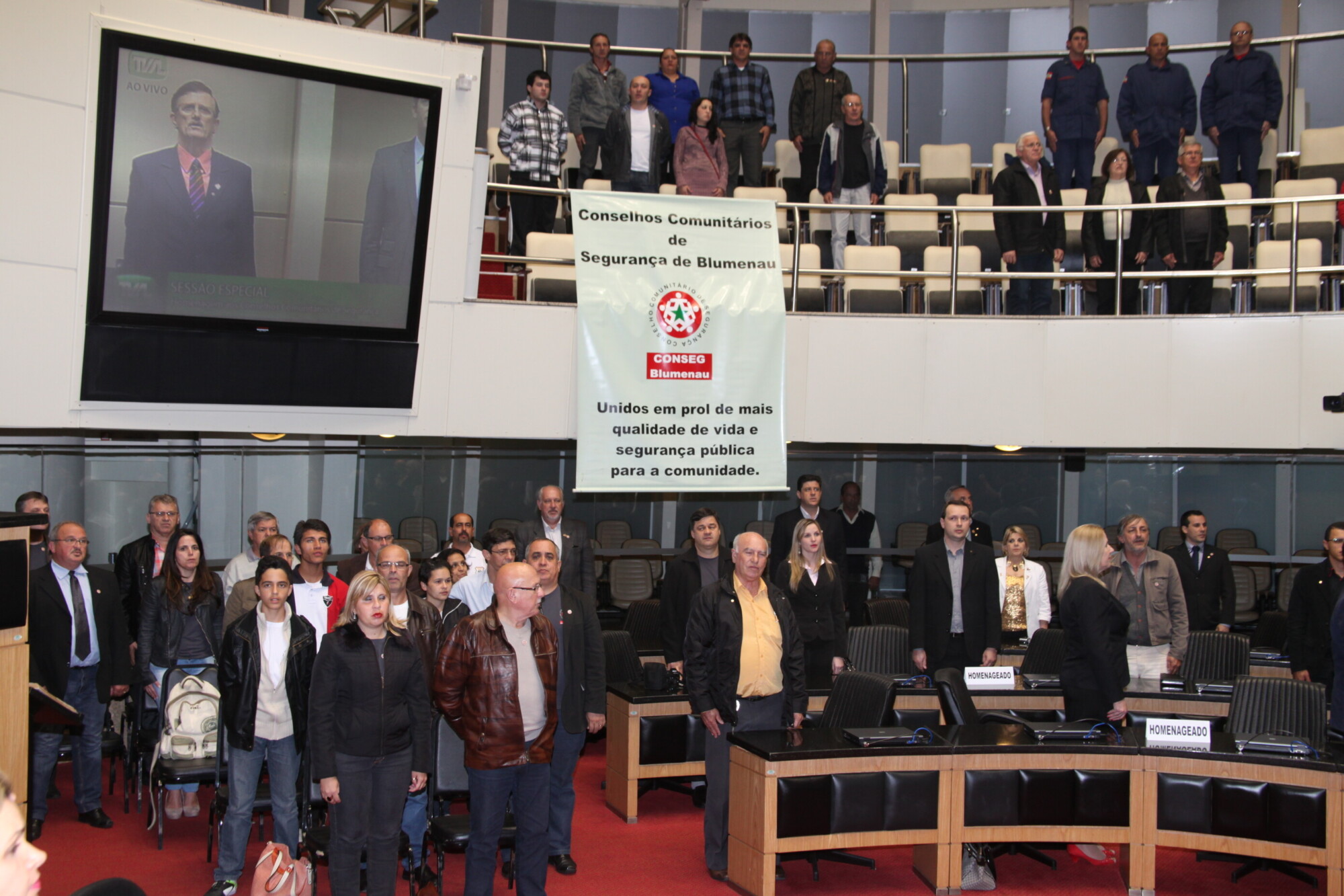 Voluntários dos Consegs/SC são homenageados no Parlamento