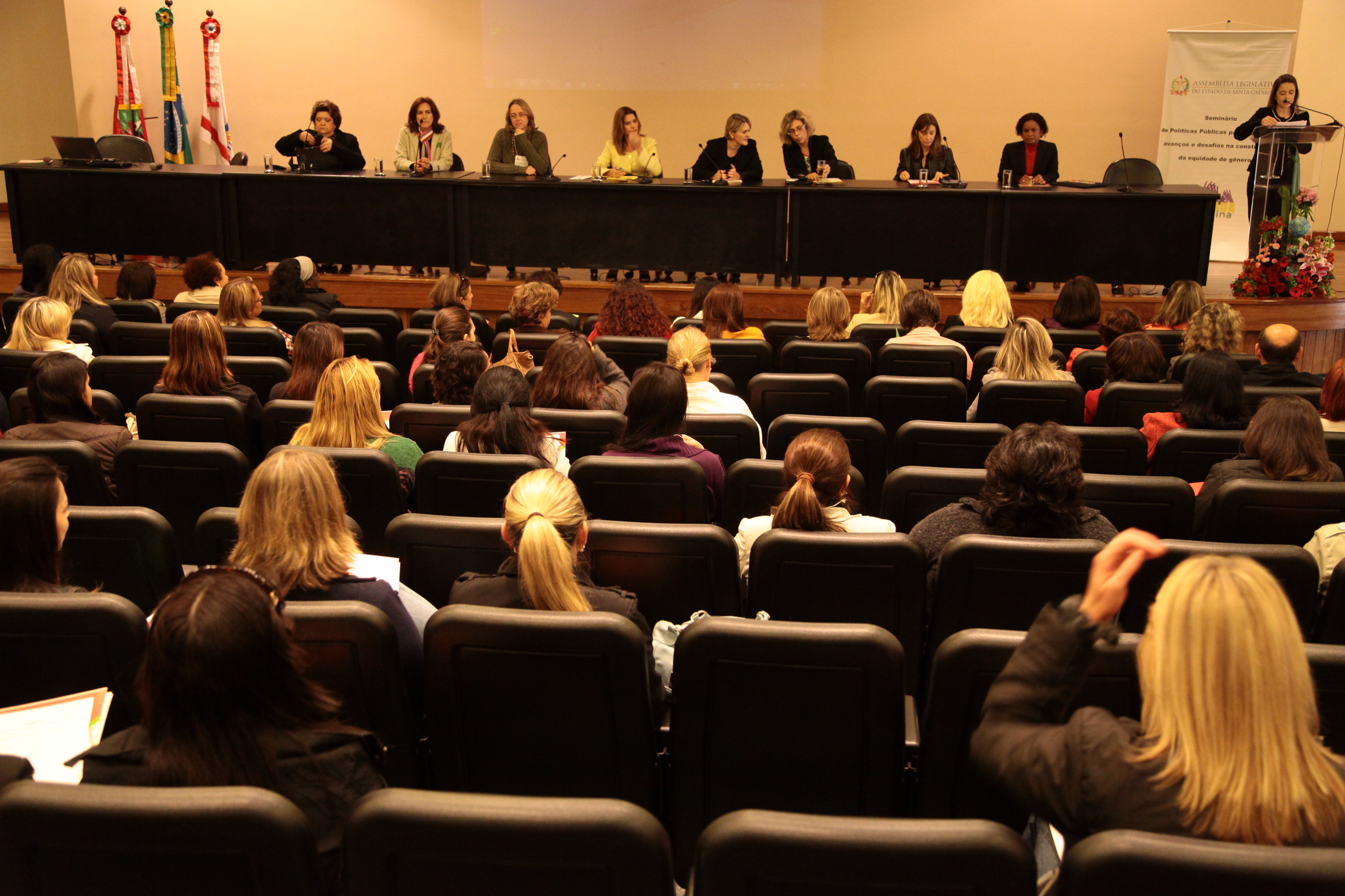 Seminário sobre Violência contra a Mulher, promovido pela Bancada Feminina da Alesc. Foto: Miriam Zomer/ Agência AL
