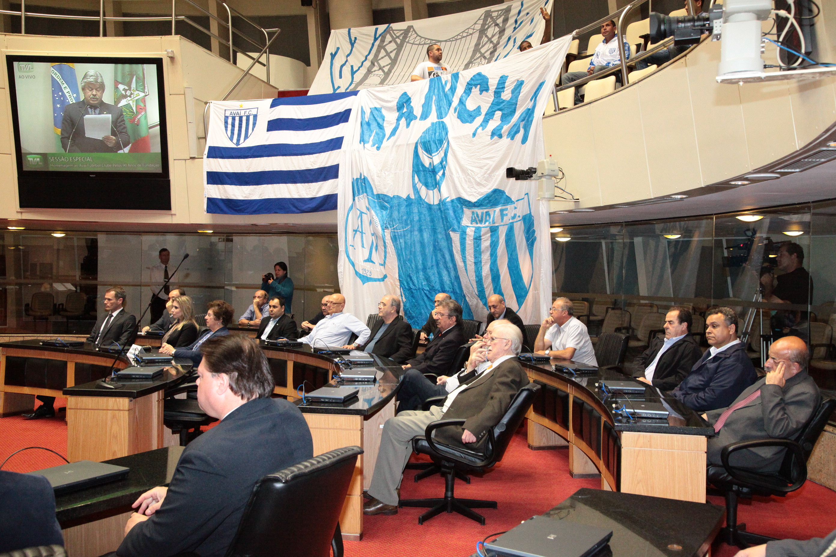 Assembleia Legislativa homenageia Avaí Futebol Clube. Foto: Jonas Lemos Campos/Agência AL