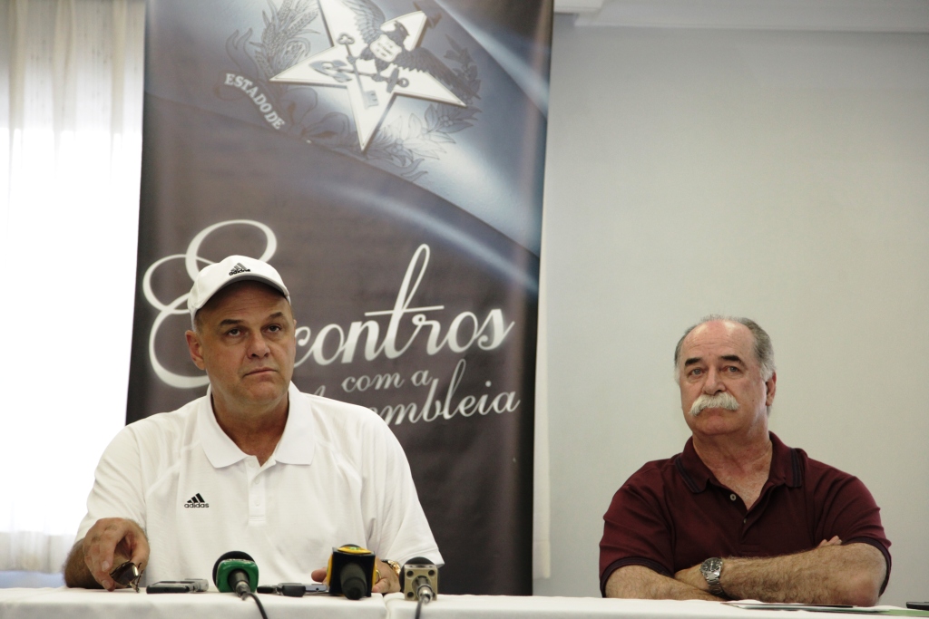 Entrevista Coletiva com Oscar Schimidt e Dep Romildo Titon   Foto Carlos Kilian/Agencia AL