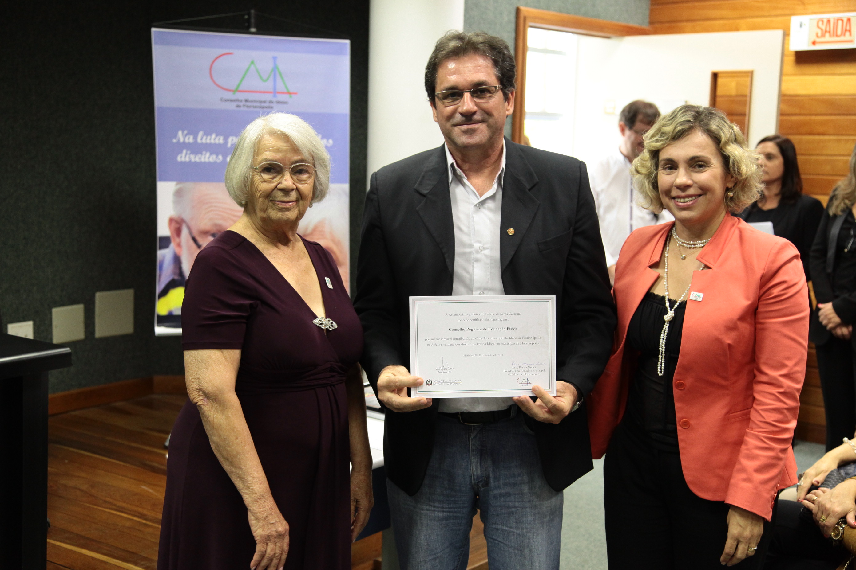 Cerimônia em homenagem dos 15 anos do Conselho Municipal do Idoso de Florianópolis. Foto: Miriam Zomer/Agência AL