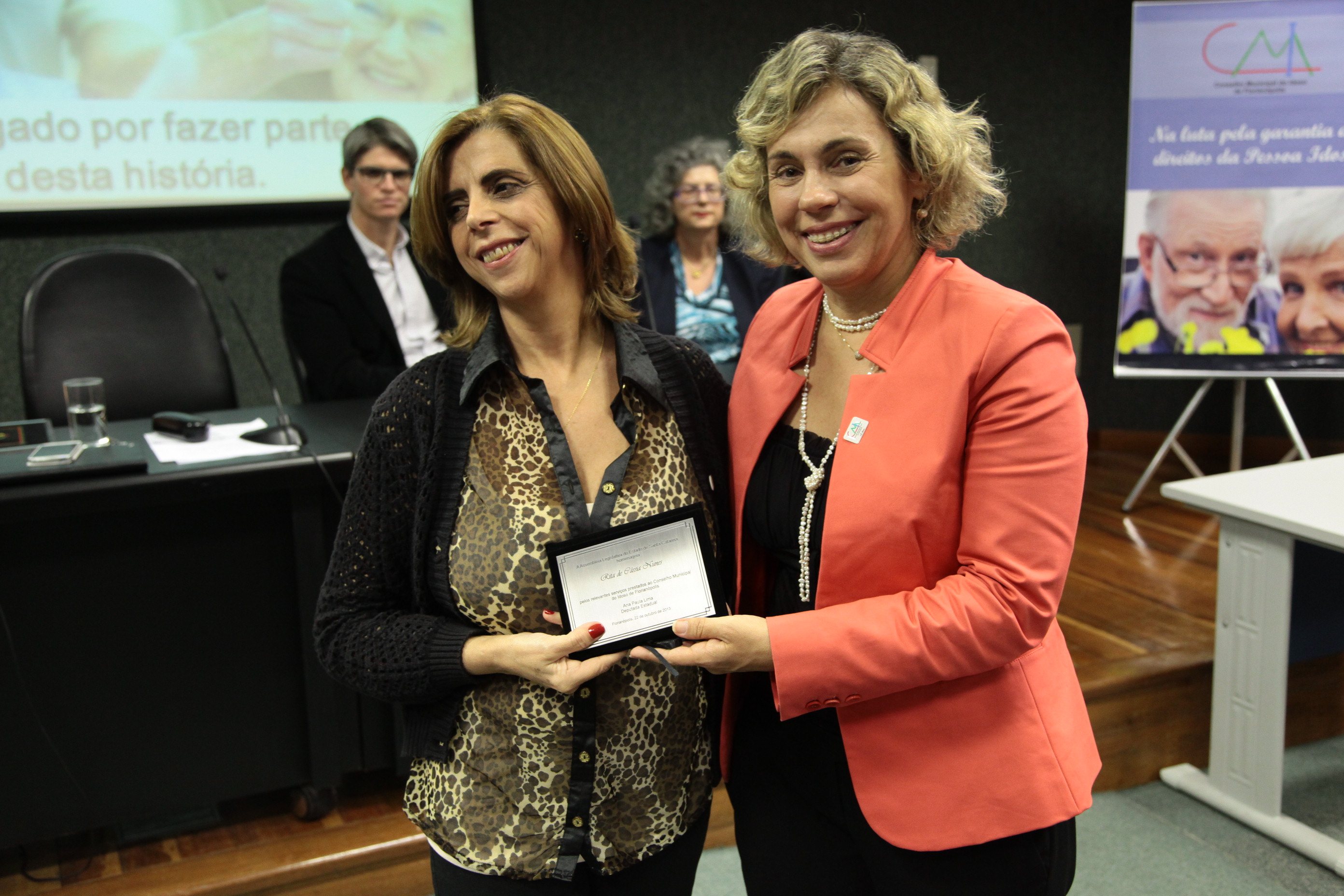 Cerimônia em homenagem dos 15 anos do Conselho Municipal do Idoso de Florianópolis. Foto: Miriam Zomer/Agência AL