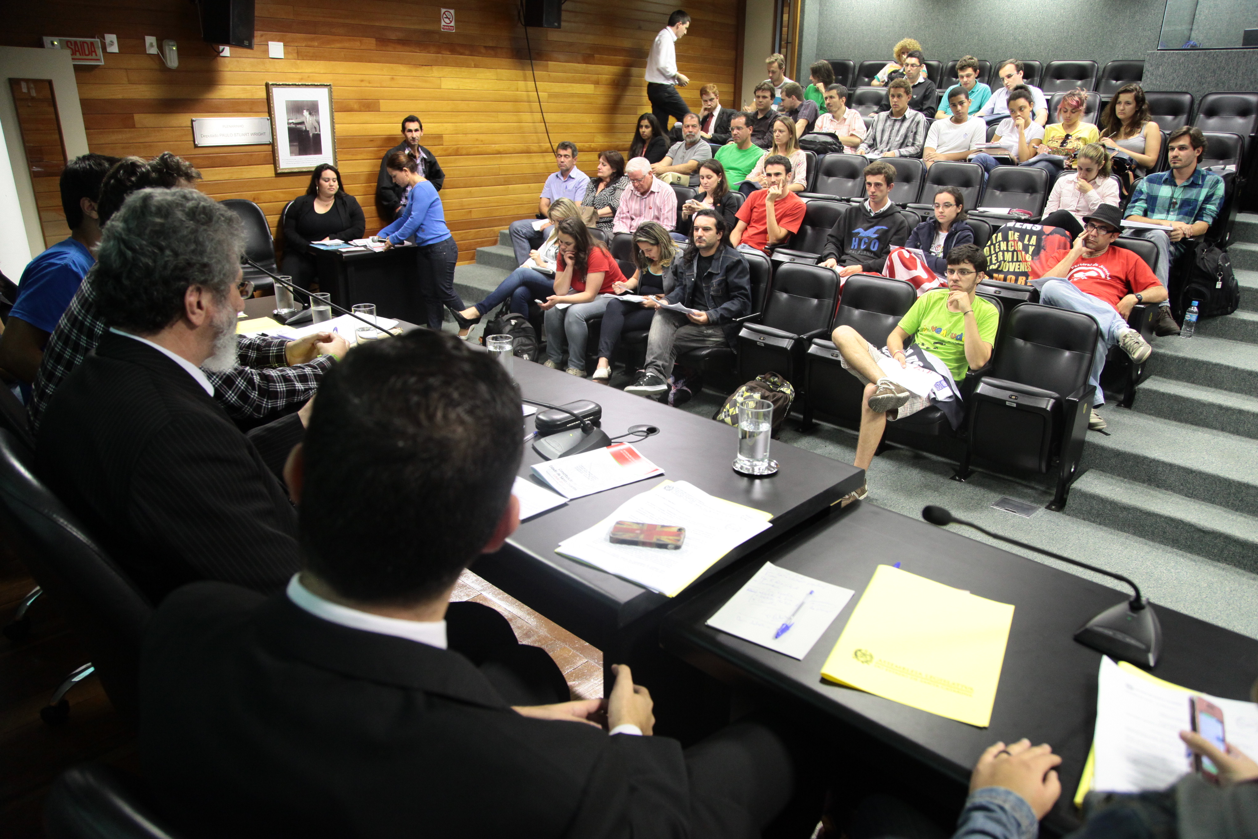 Audiência Pública sobre o PL nº 284.5/2013, que institui o Conselho Estadual da Juventude de Santa Catarina. Foto: Miriam Zomer/ Agência AL