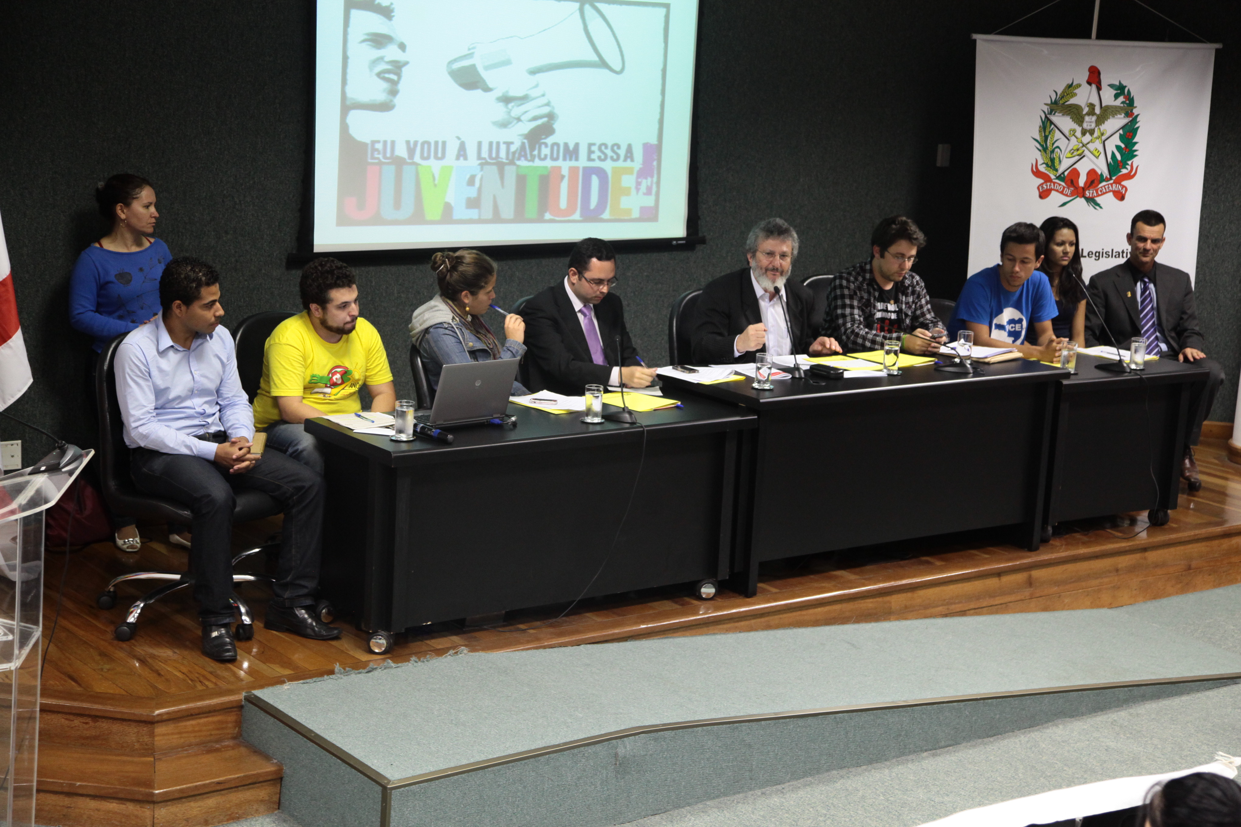 Audiência Pública sobre o PL nº 284.5/2013, que institui o Conselho Estadual da Juventude de Santa Catarina. Foto: Miriam Zomer/ Agência AL