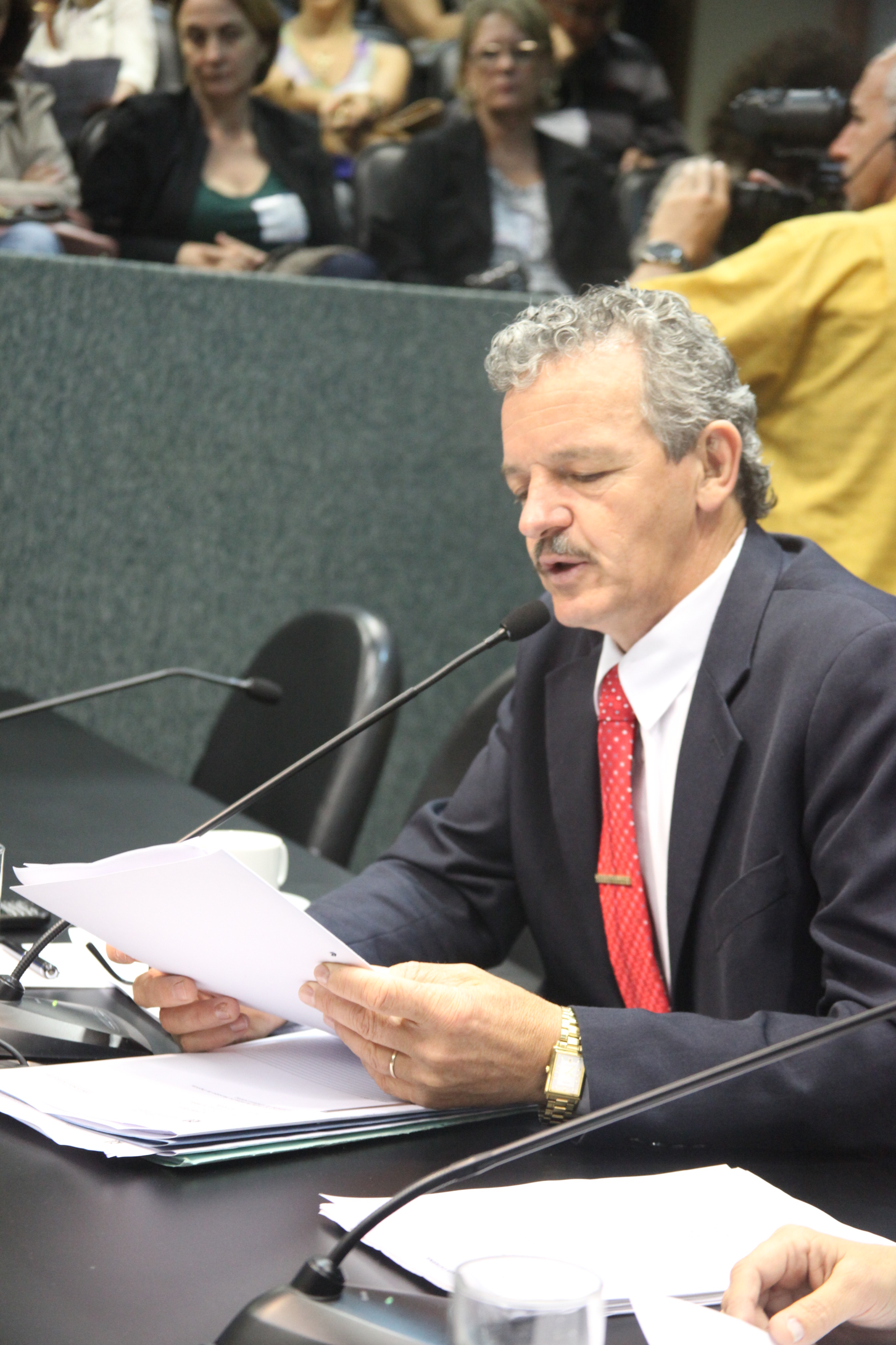 Deputado Dirceu Dresch (PT). Reunião da Comissão de Constituição e Justiça. Foto: Leonardo Gonçalves / Agência AL
