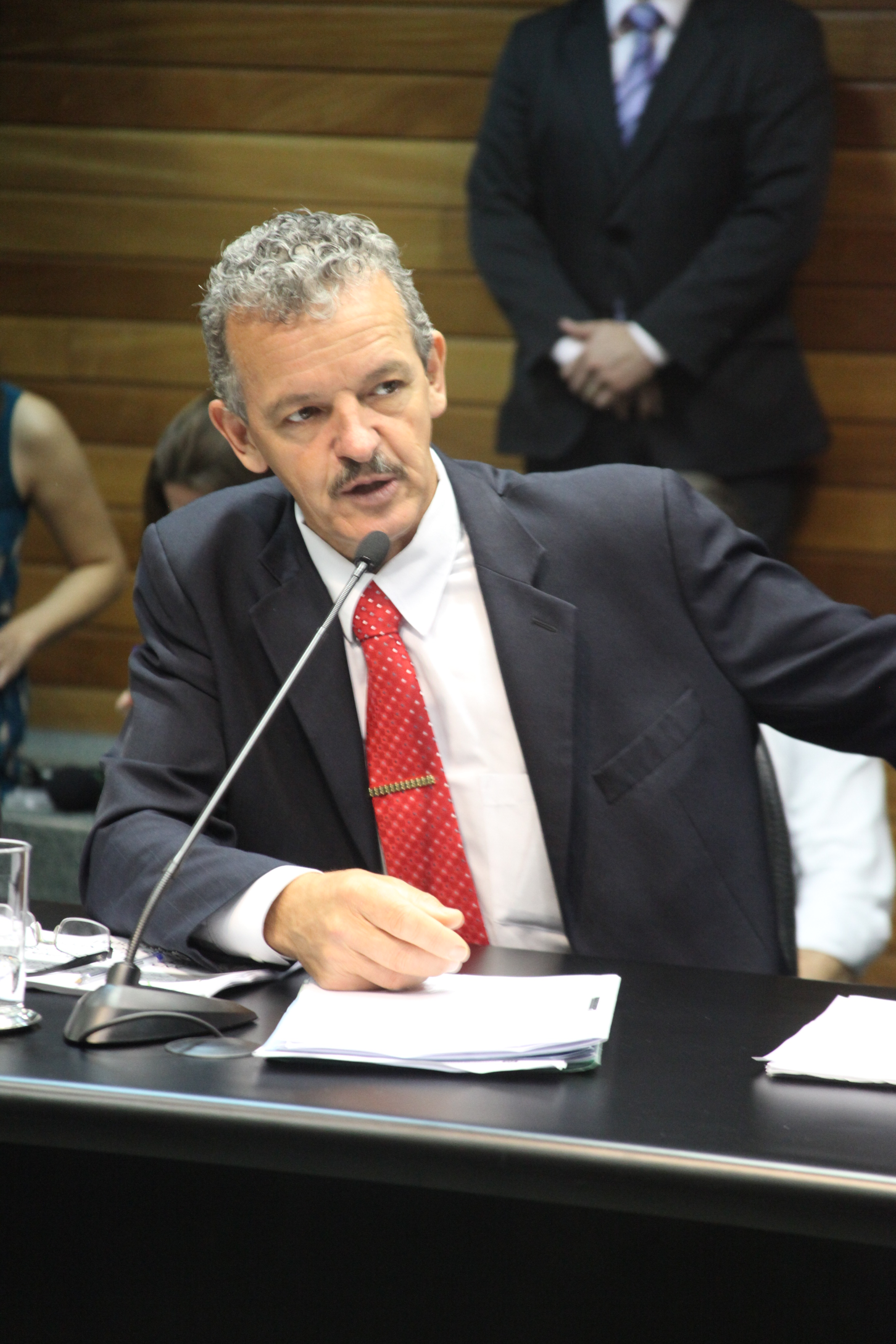 Deputado Dirceu Dresch (PT). Reunião da Comissão de Constituição e Justiça. Foto: Leonardo Gonçalves / Agência AL