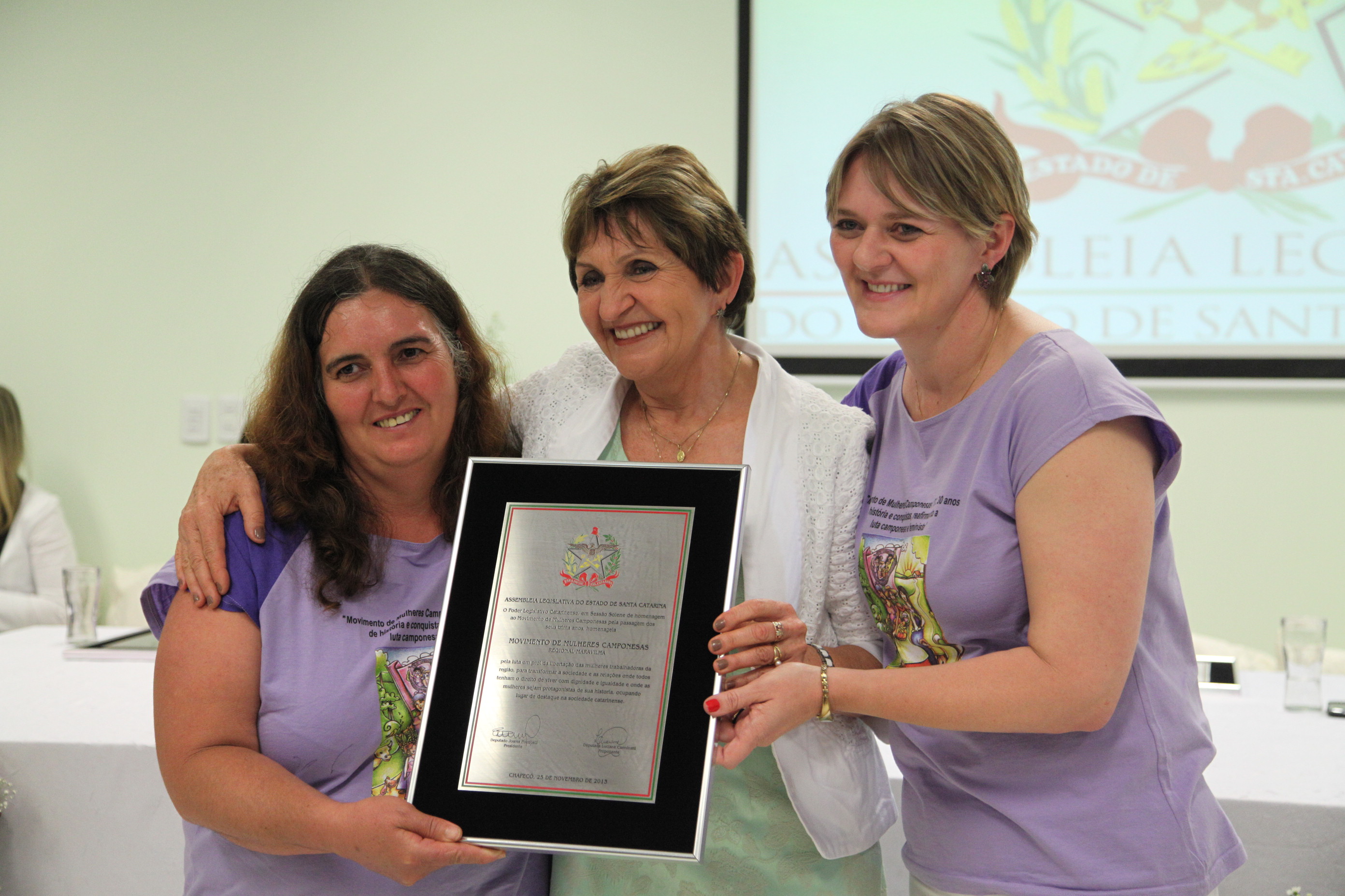 Sessão Solene em Homenagem ao Movimento de Mulheres Camponesas
