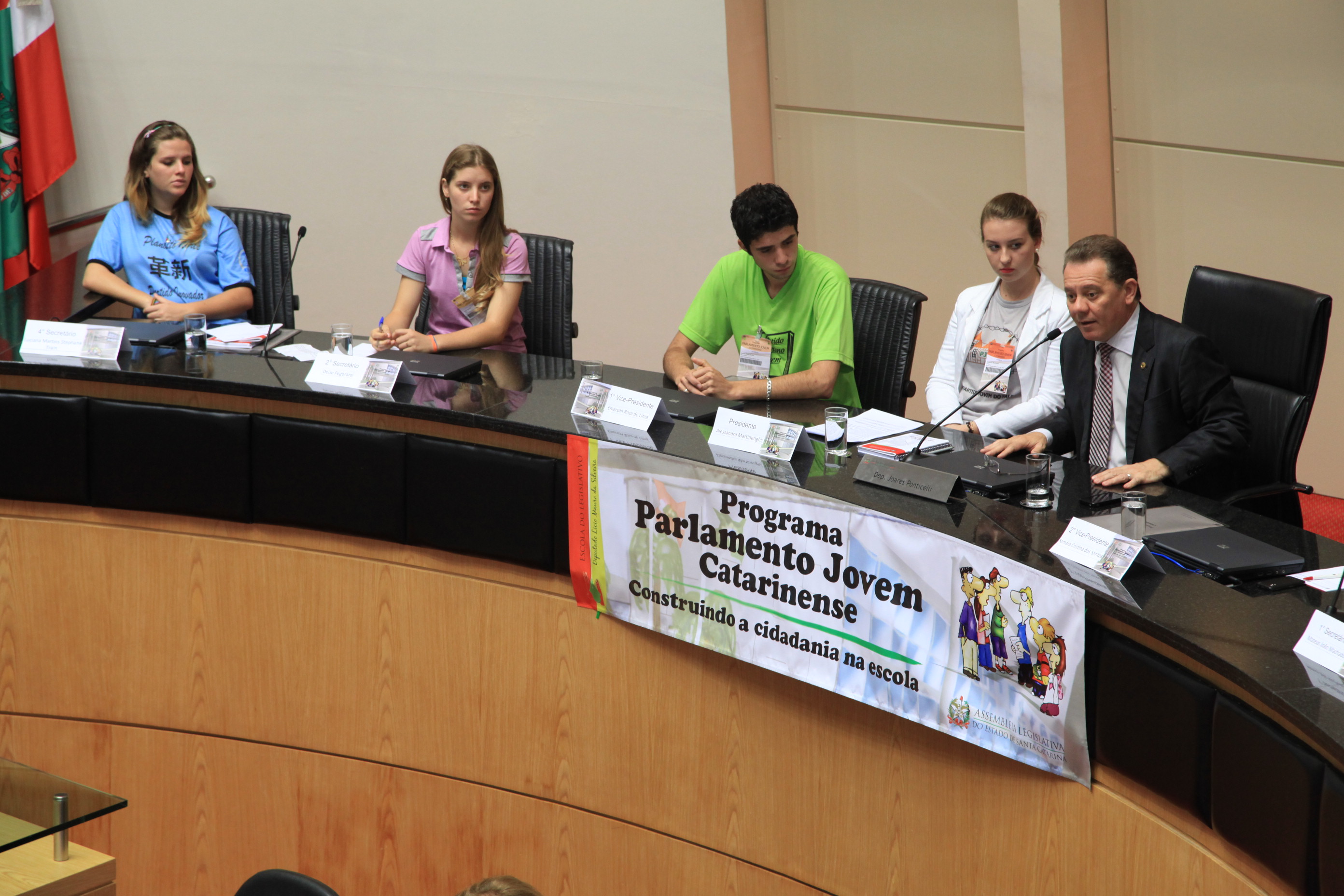 16ª Edição do Programa Parlamento Jovem Catarinense - Plenário Osni Régis. Foto: Miriam Zomer/Agência AL