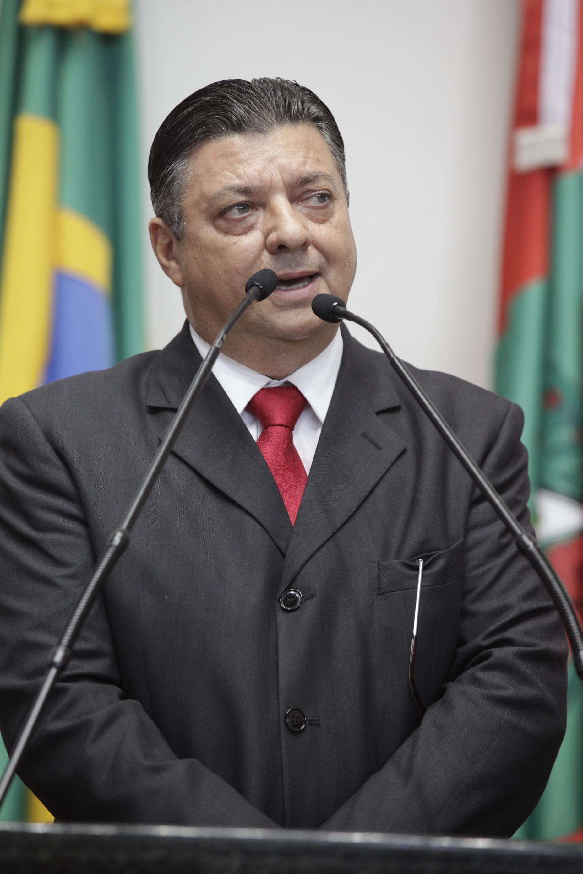 Sessão Plenária - Jair Schmitt Secretário Executivo do Conselho Estadual de Combate a Pirataria - Foto Carlos Kilian / Agência AL