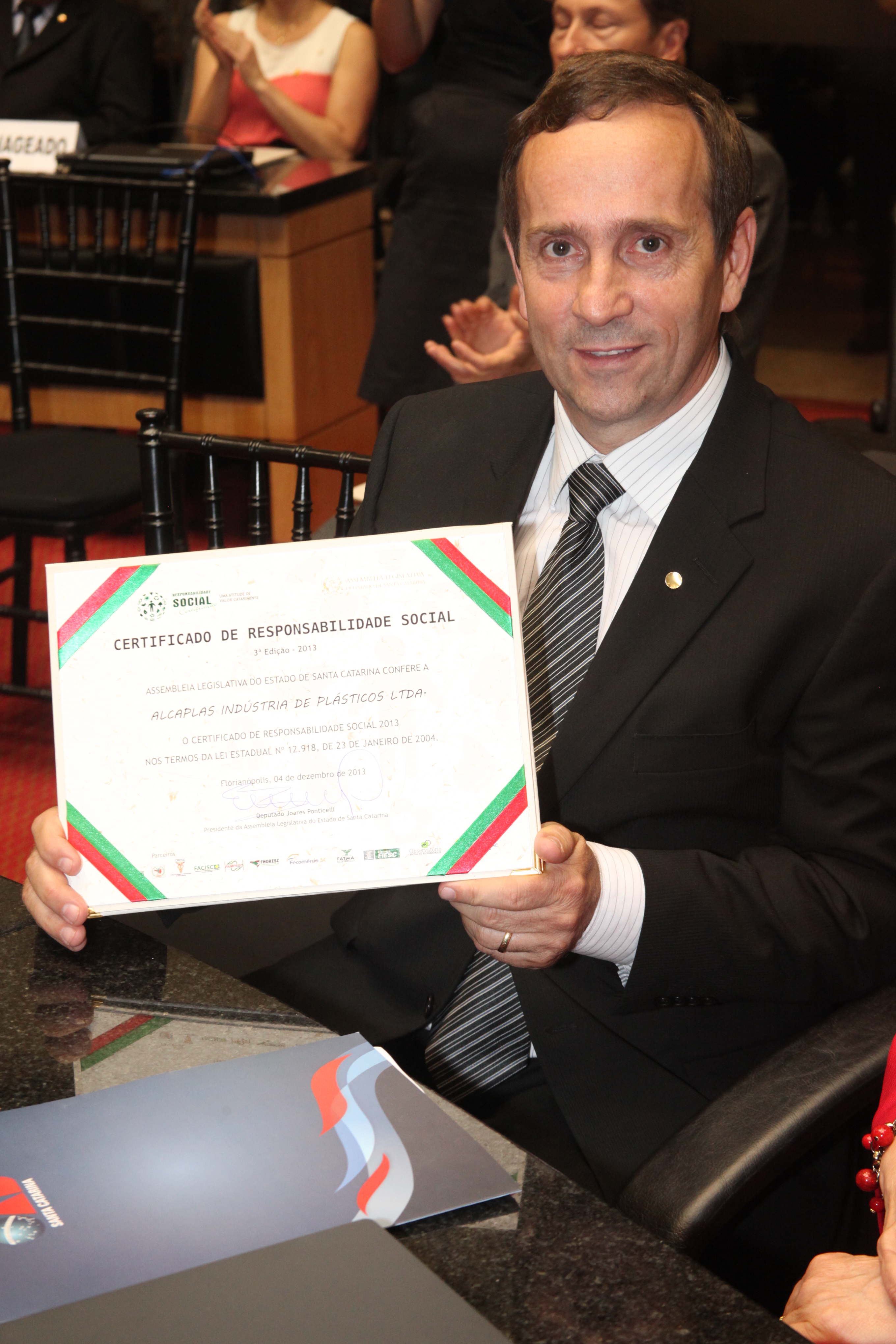 Certificado de Responsabilidade Social. Foto: Fábio Queiroz / Agência AL
