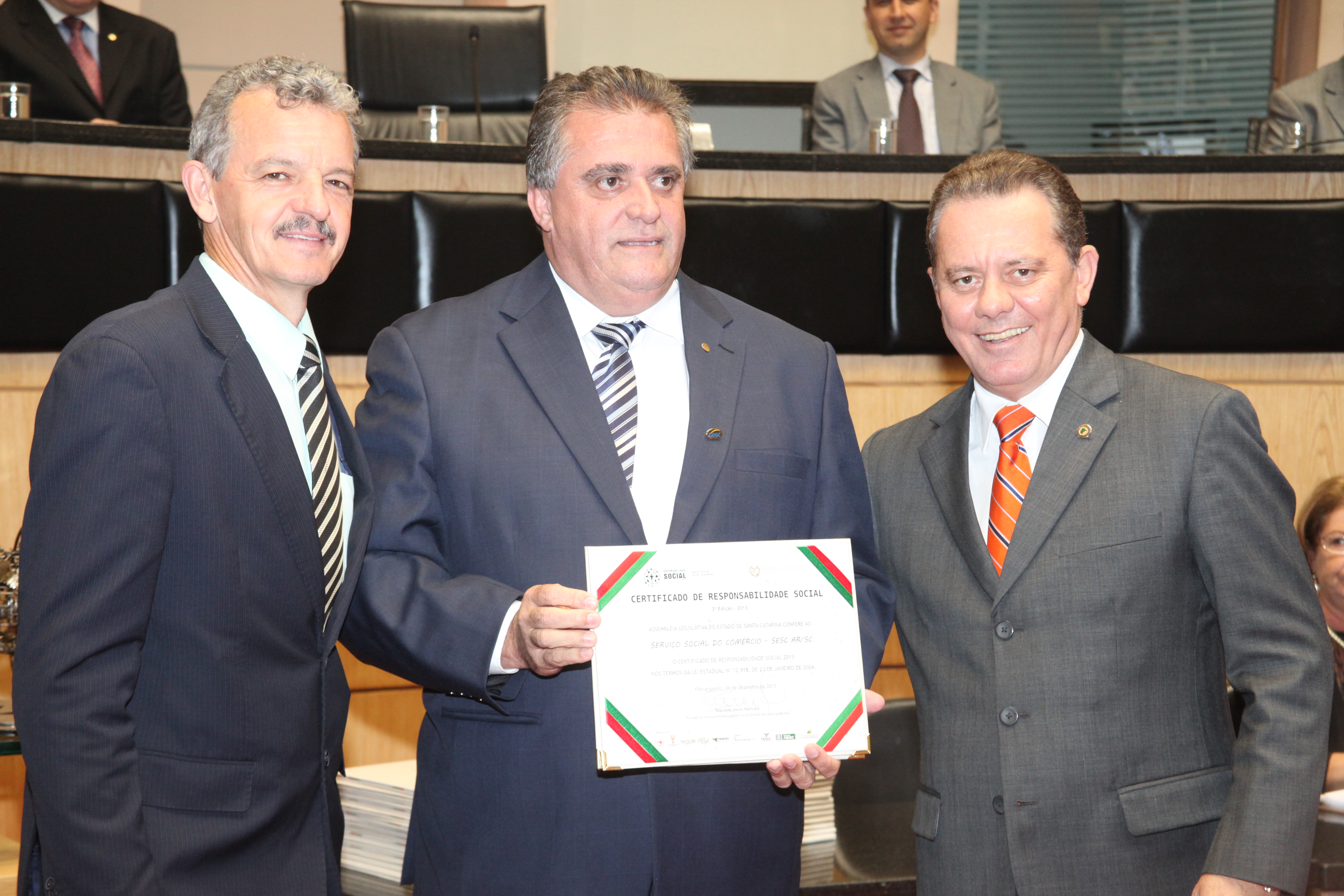 Entrega do Certificado de Responsabilidade Social e Troféu Responsabilidade Social. Foto: Fábio Queiroz / Agência AL