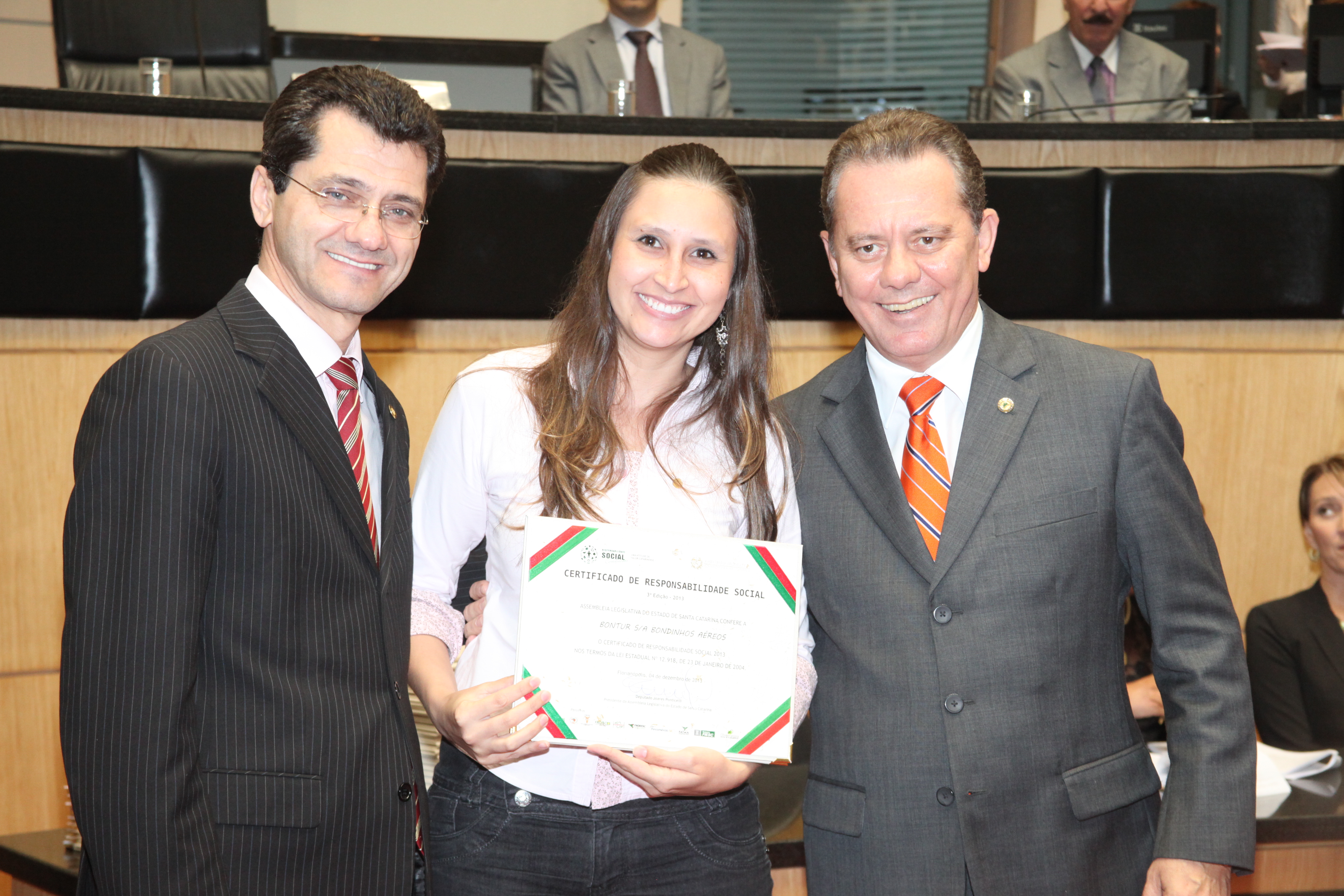 Entrega do Certificado de Responsabilidade Social e Troféu Responsabilidade Social. Foto: Fábio Queiroz / Agência AL