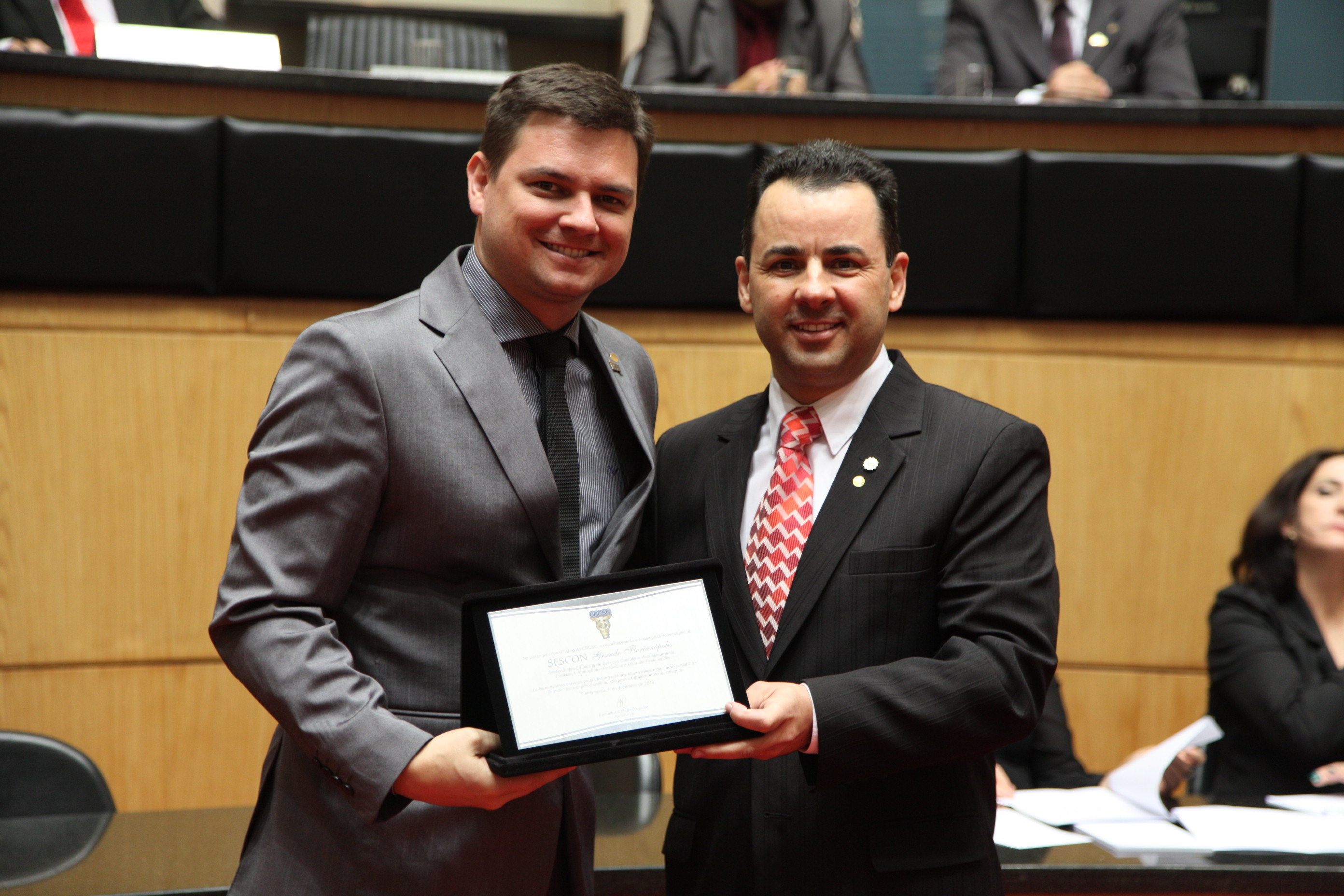 Homenagem aos 67 Anos do Conselho Regional de Contabilidade de SC - Fernando Baldissera (E)