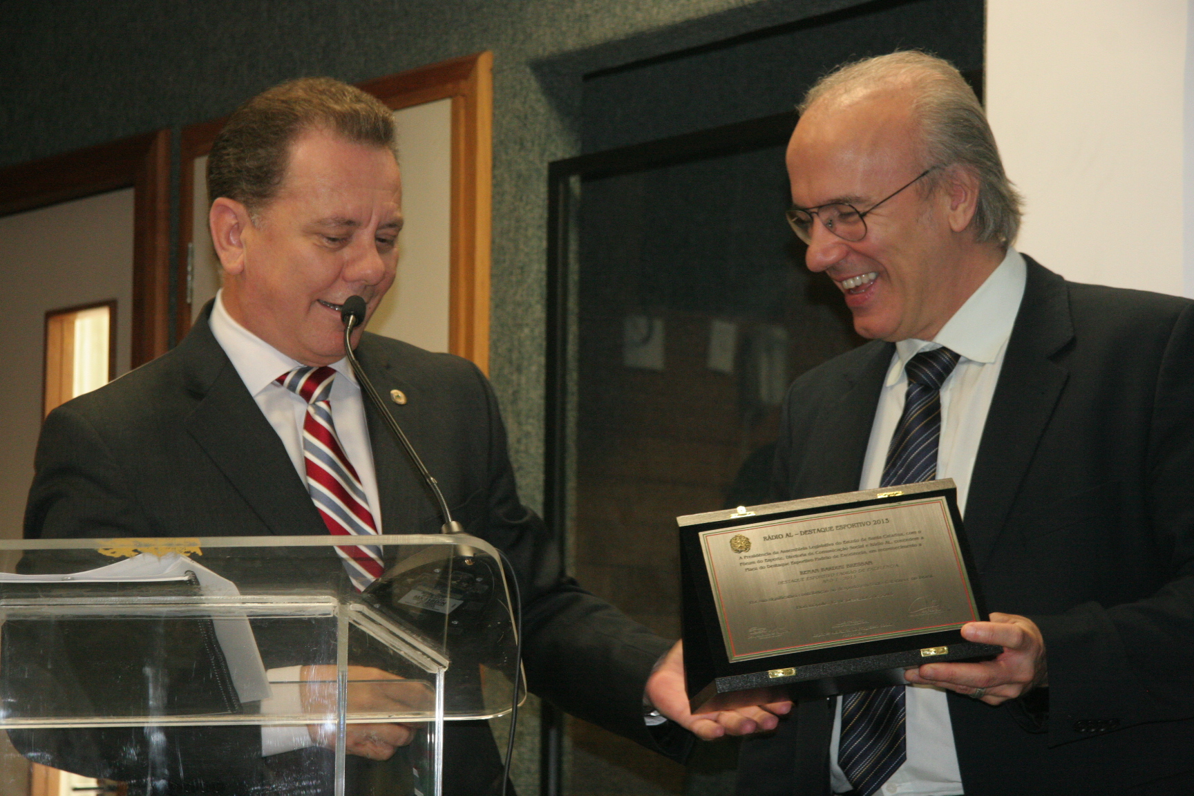 Homenagem a Renan Bressan - Rádio AL Homenageia Esportistas Catarinenses - Foto: Eduardo Guedes de Oliveira/Agência AL