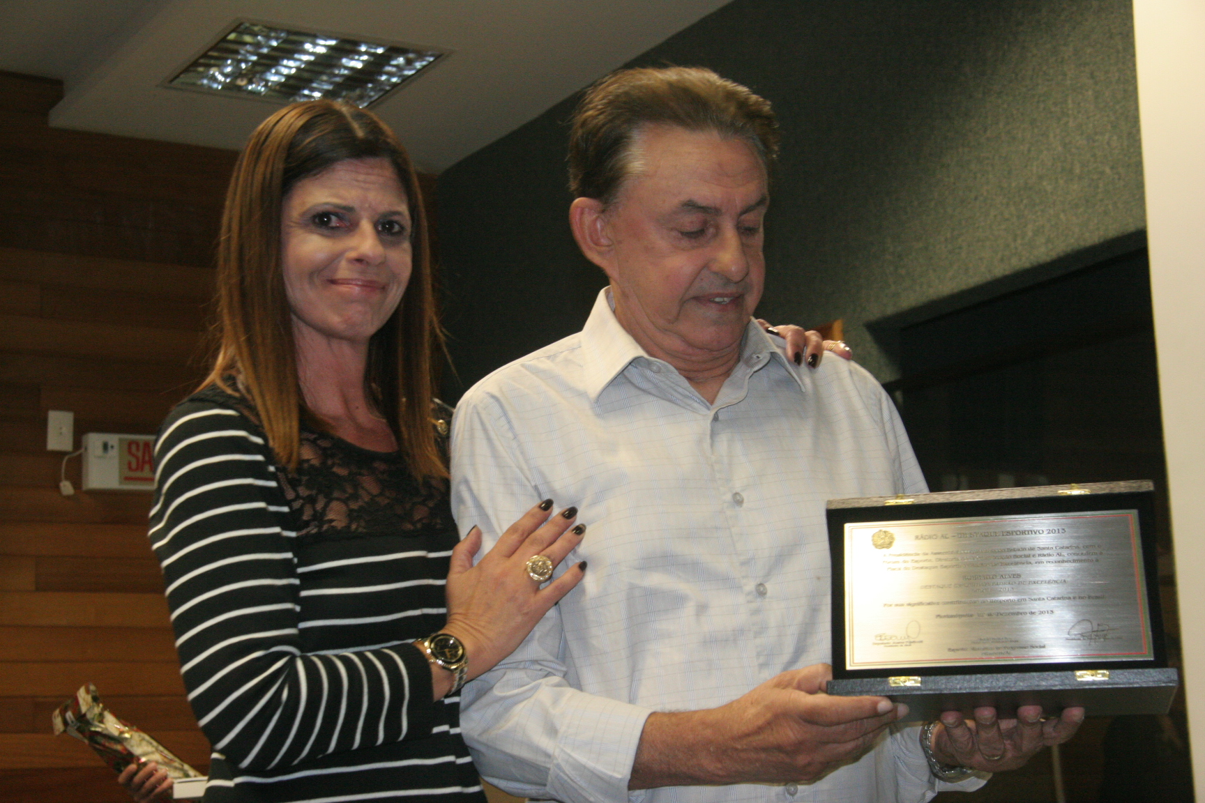 Homenagem a Roberto Alves - Rádio AL Homenageia Esportistas Catarinenses - Foto: Eduardo Guedes de Oliveira/Agência AL