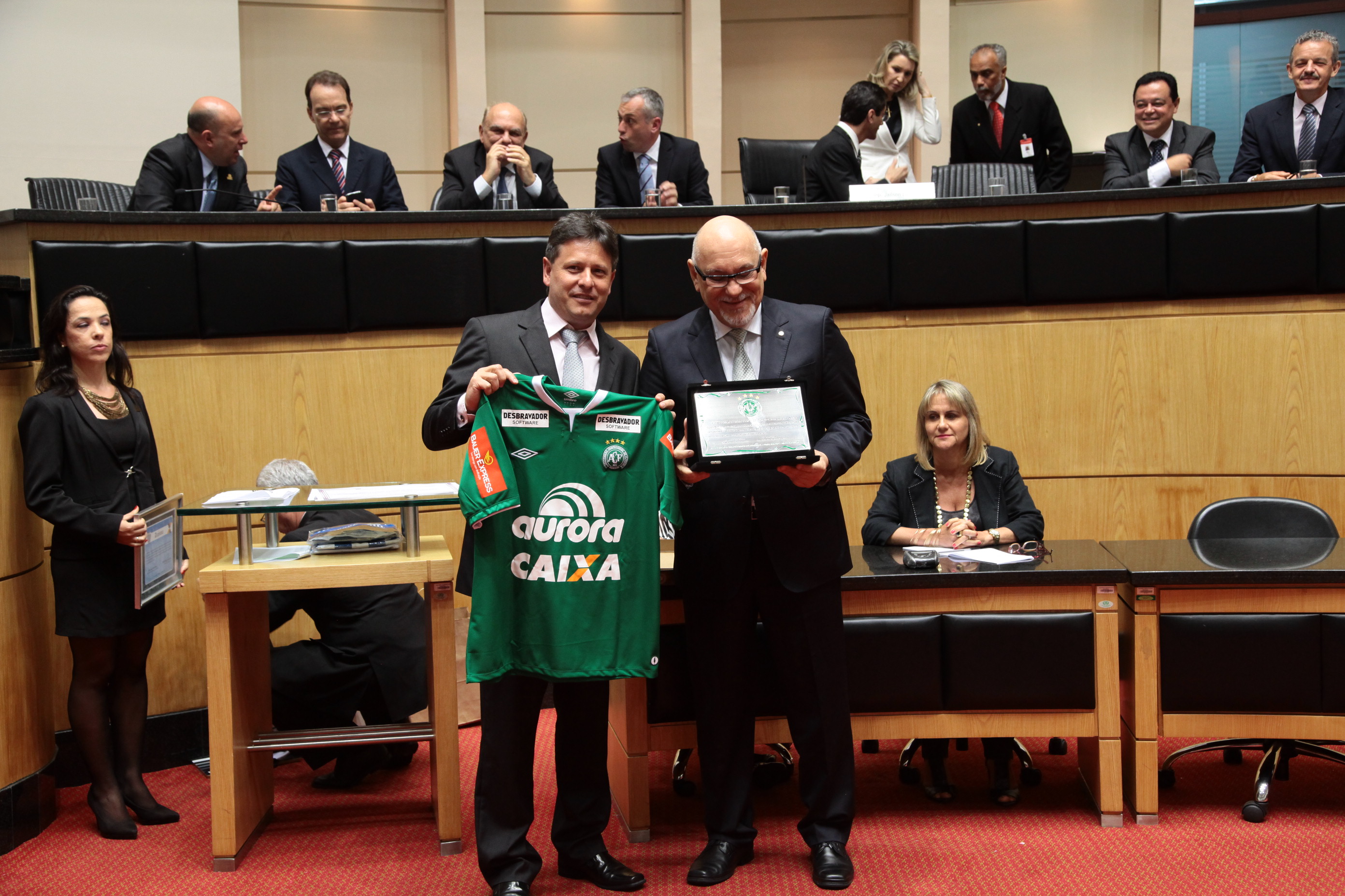 Sessão Especial em homenagem à Caixa Econômica Federal pelos serviços prestados ao Estado de Santa Catarina. Foto: Miriam Zomer/ Agência AL