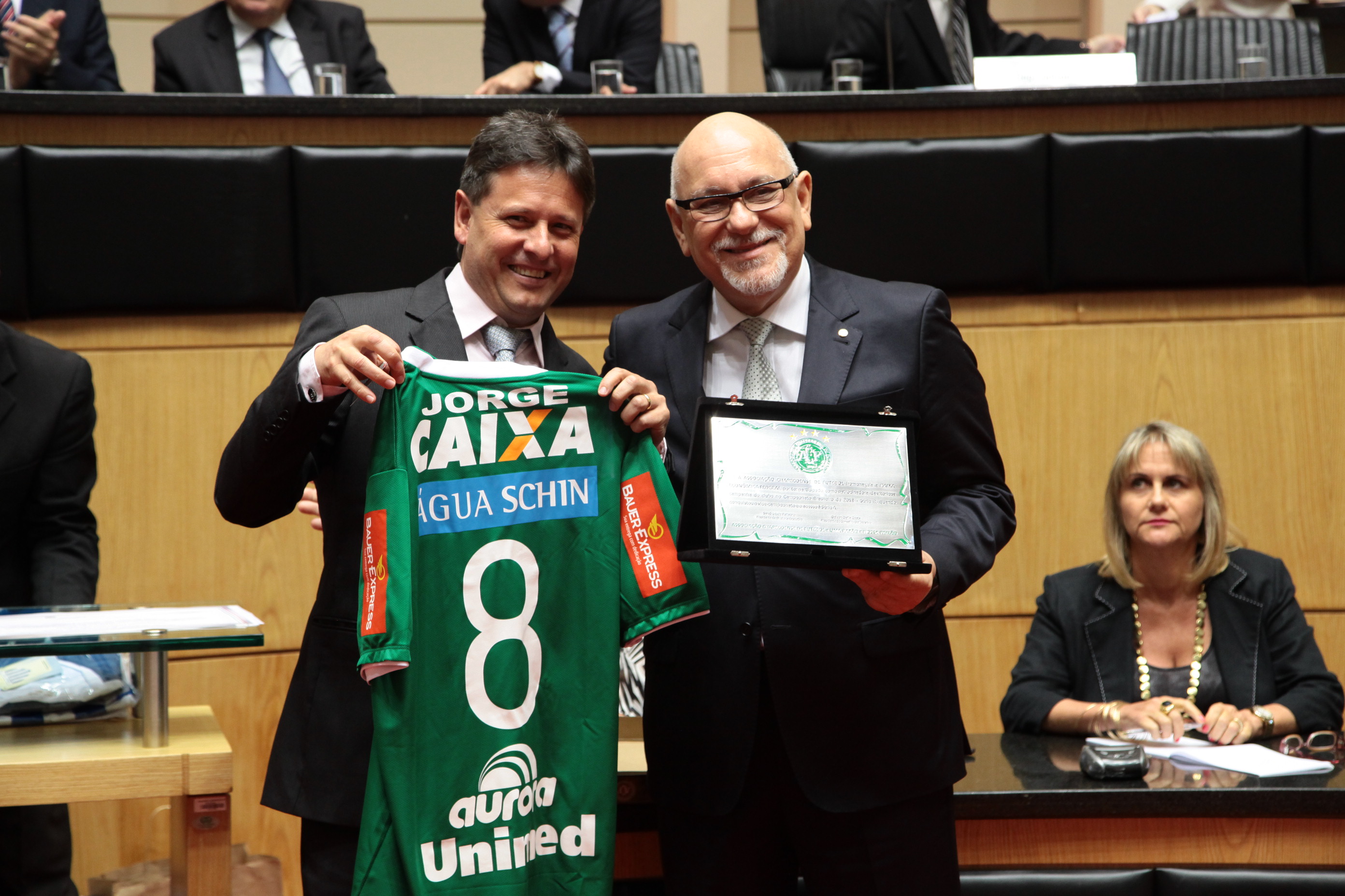 Sessão Especial em homenagem à Caixa Econômica Federal pelos serviços prestados ao Estado de Santa Catarina. Foto: Miriam Zomer/ Agência AL