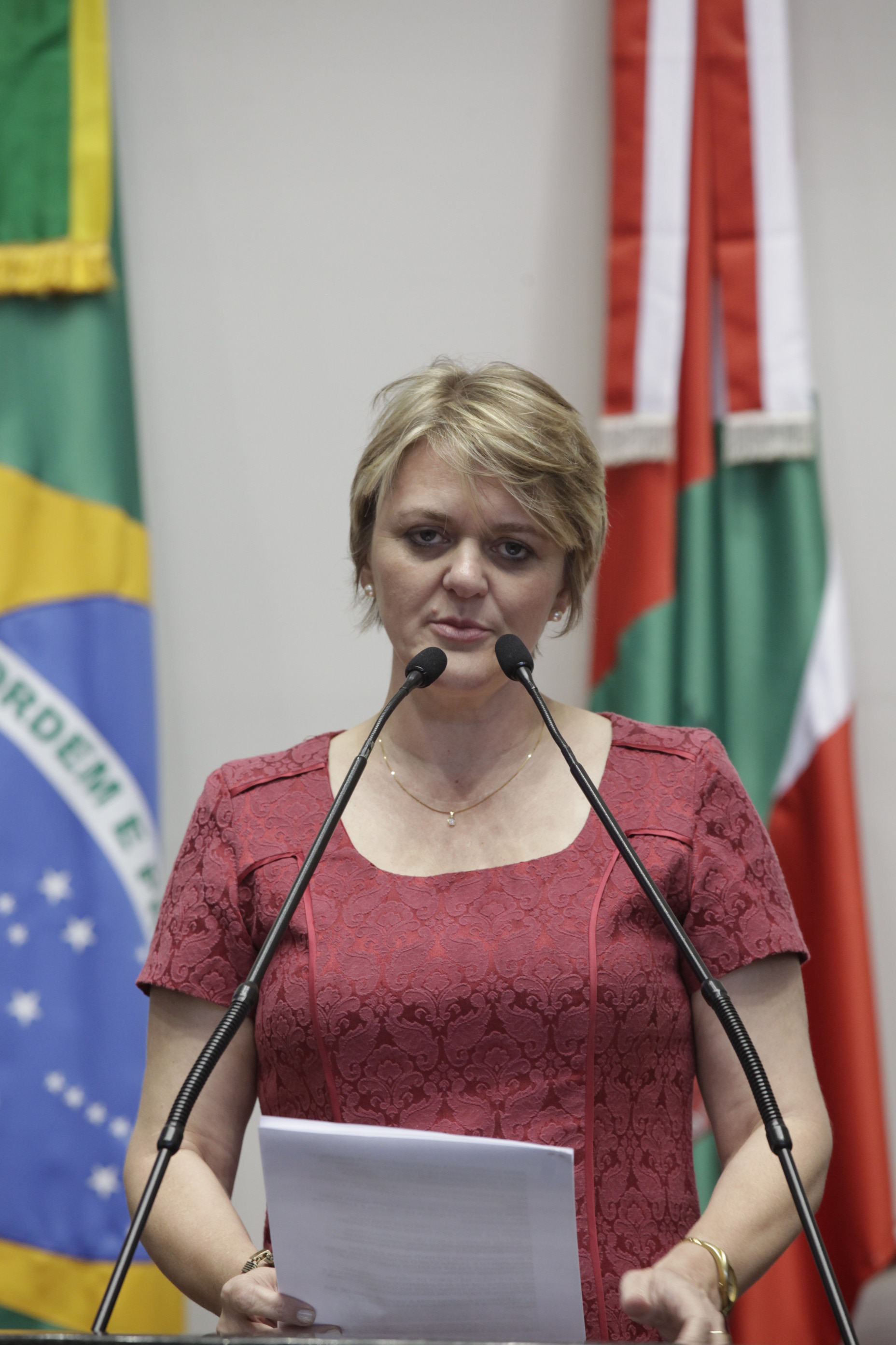 Sessão Ordinária - Plenário Osni Régis.  Deputada Luciane Carminatti (PT) Foto: Carlos Kilian/ Agência AL