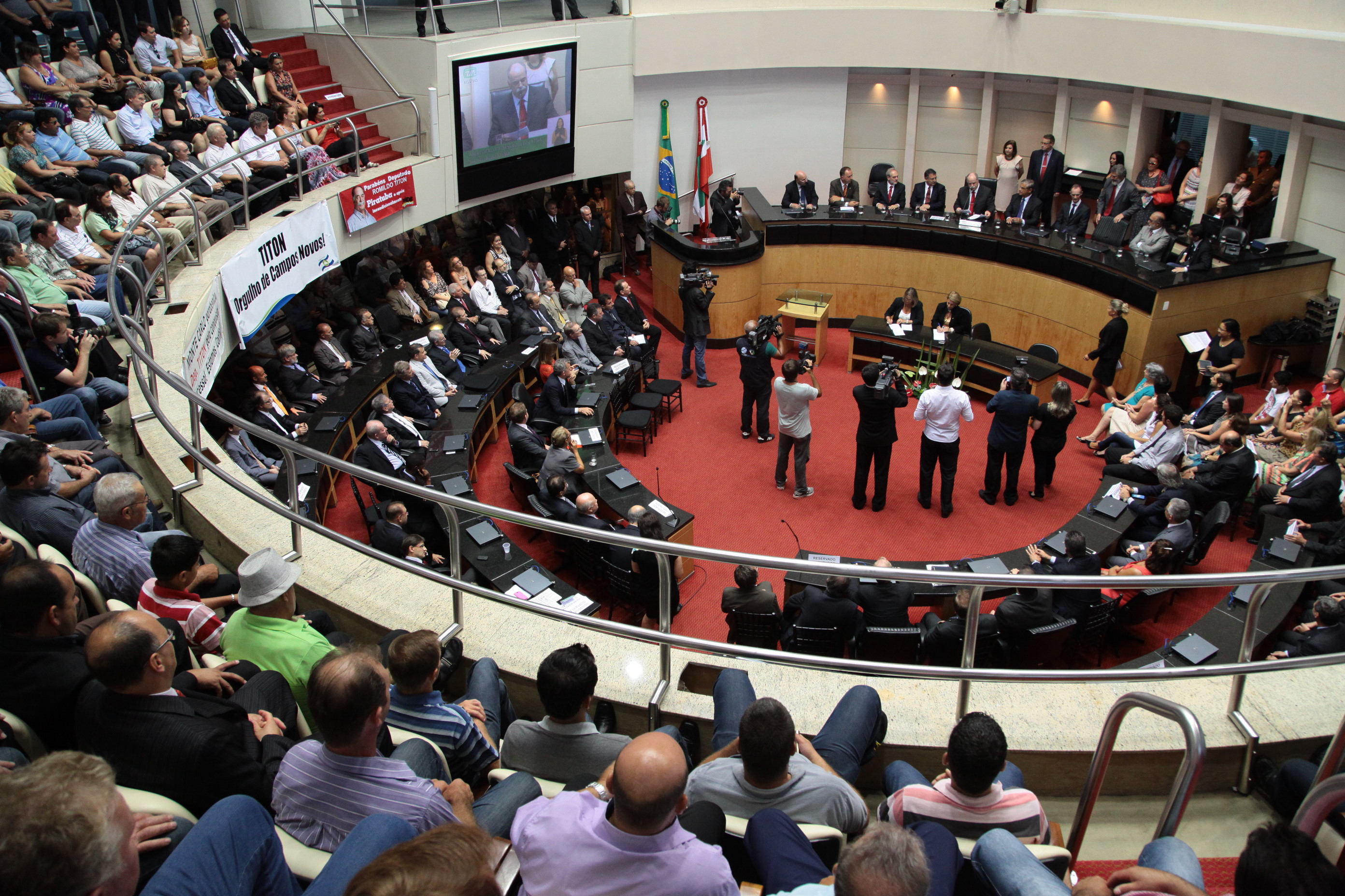 Posse do Novo Presidente da ALESC. Fotos: Miriam Zomer/ Agência AL