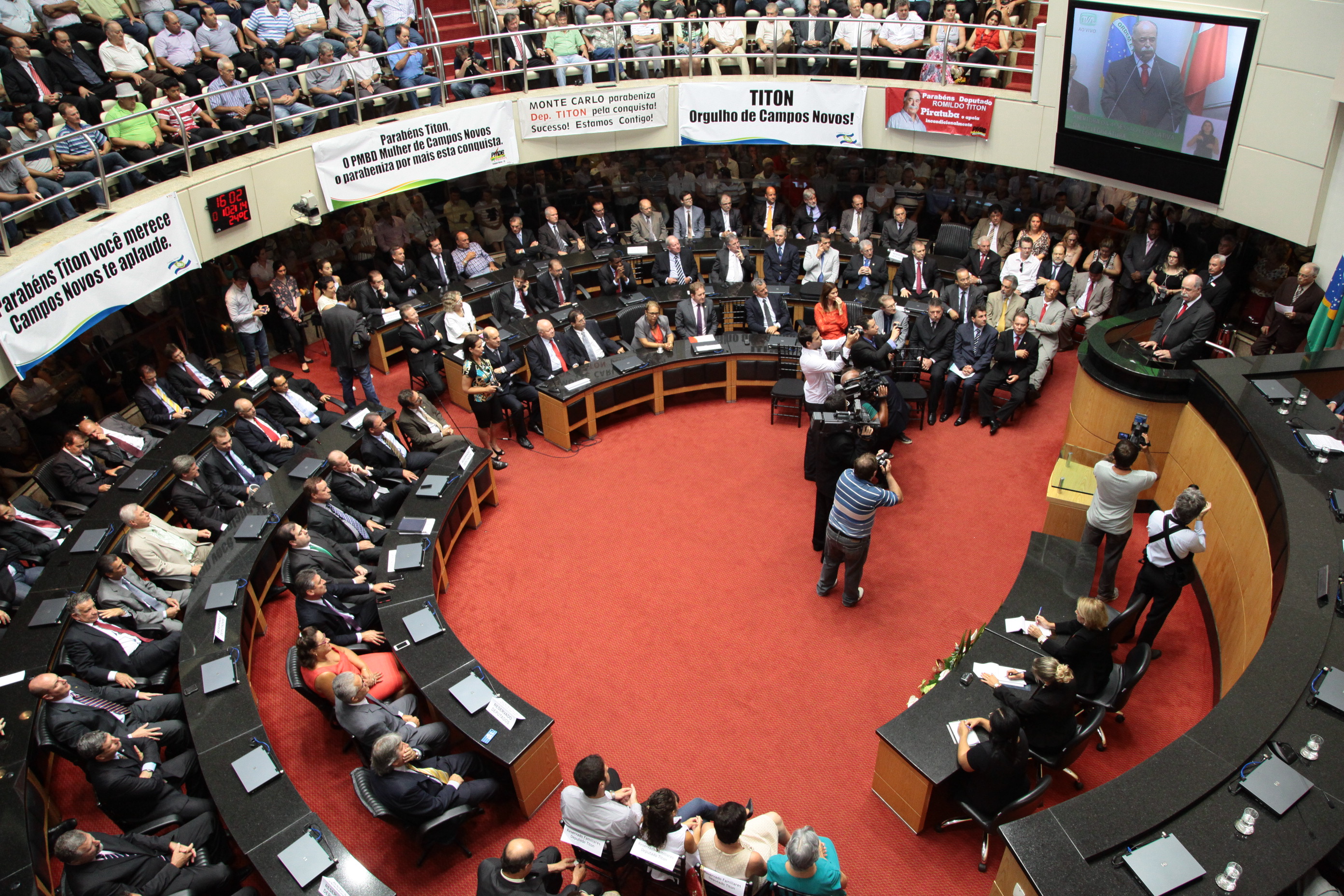 Posse do Novo Presidente da ALESC. Fotos: Miriam Zomer/ Agência AL