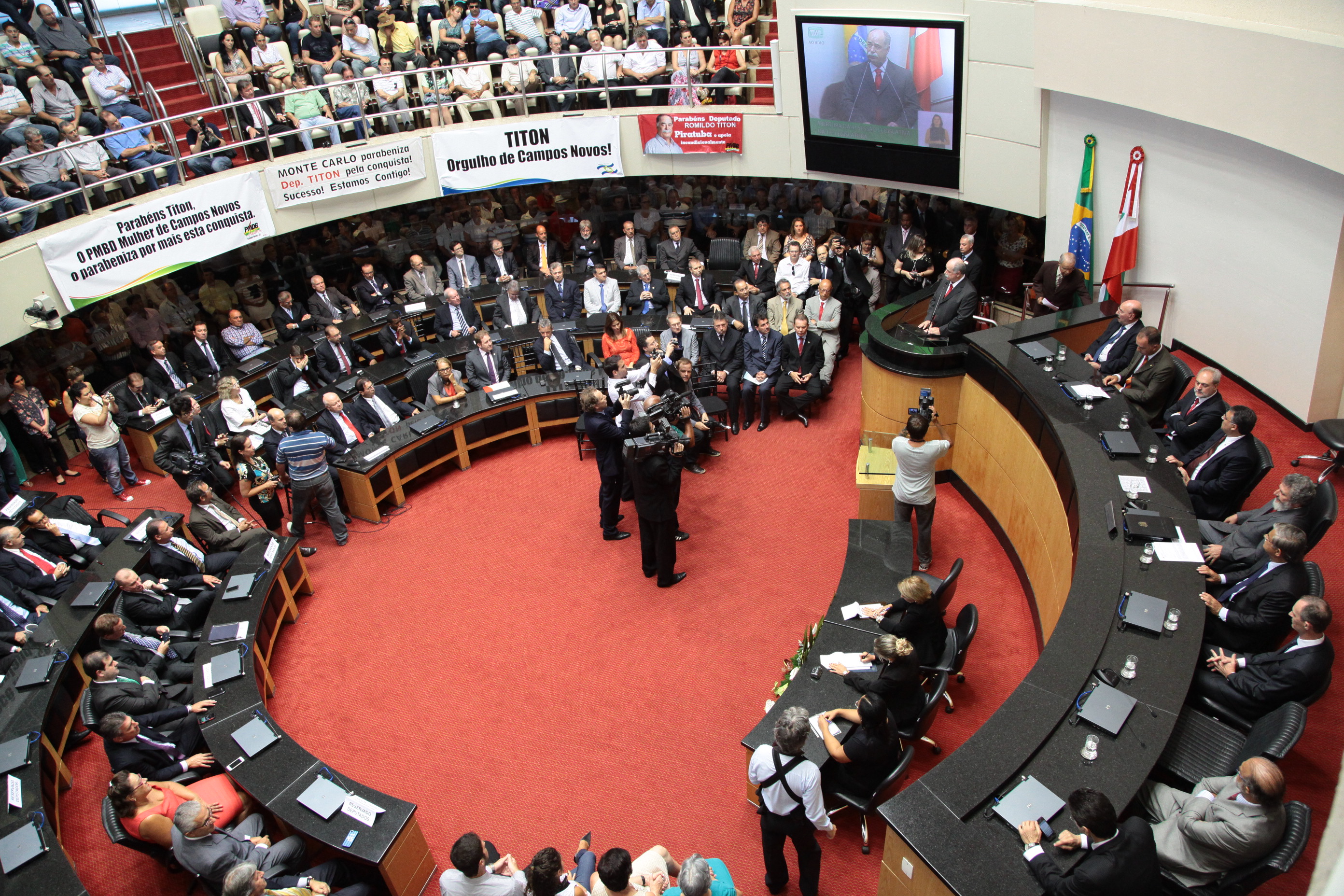 Posse do Novo Presidente da ALESC. Fotos: Miriam Zomer/ Agência AL