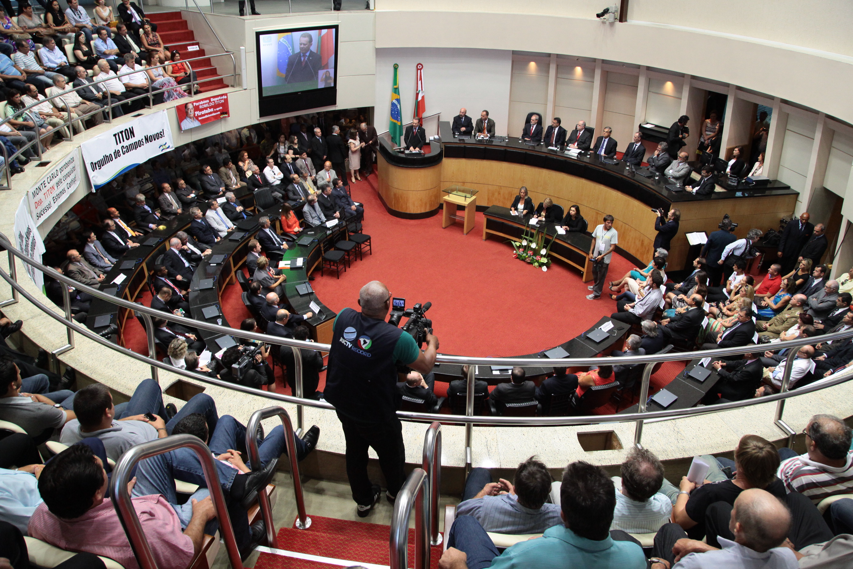 Posse do Novo Presidente da ALESC. Fotos: Miriam Zomer/ Agência AL