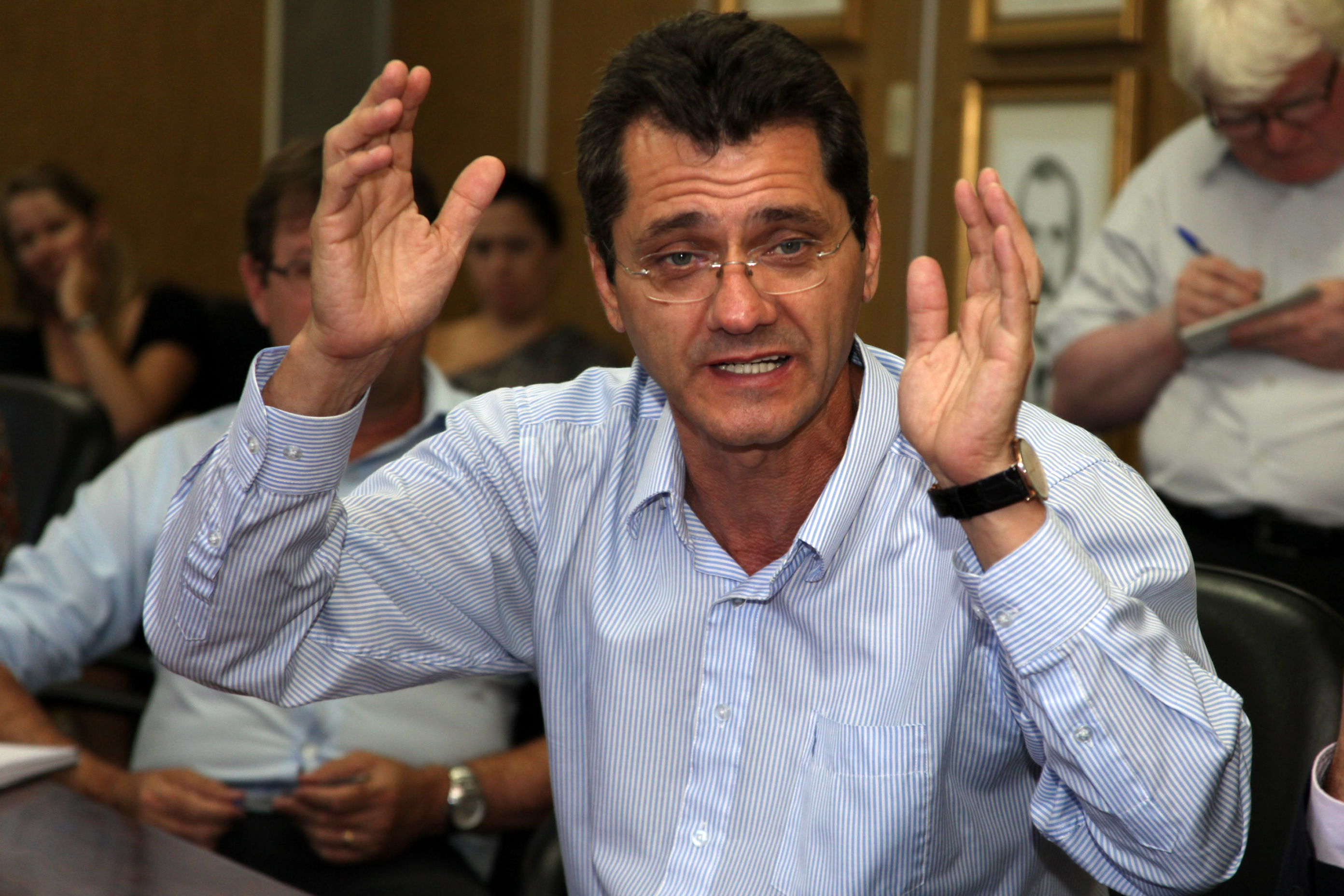Reunião no DNIT para tratar da duplicação da BR 470. Foto: Fábio Queiroz / Agência AL