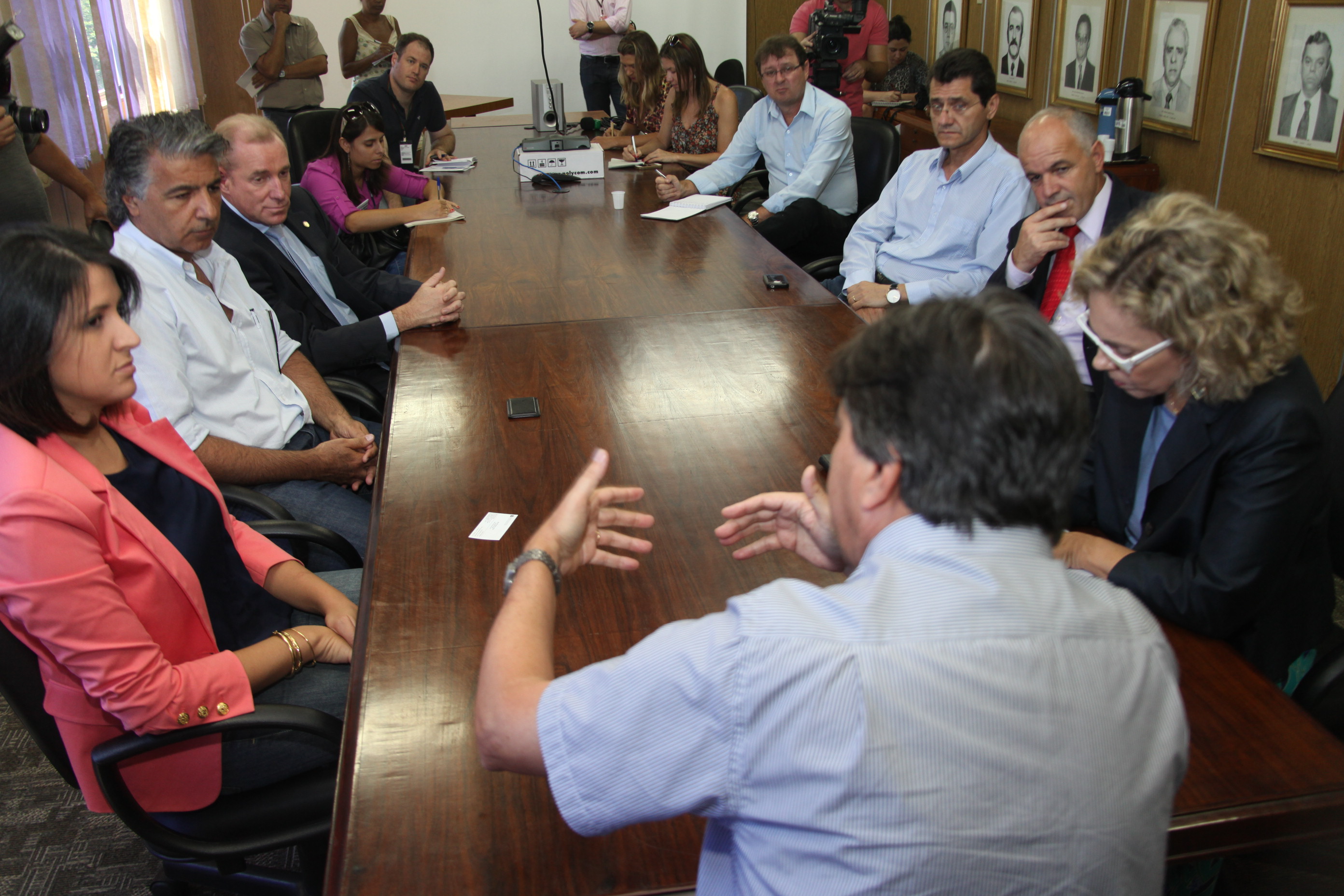 Reunião no DNIT para tratar da duplicação da BR 470. Foto: Fábio Queiroz / Agência AL