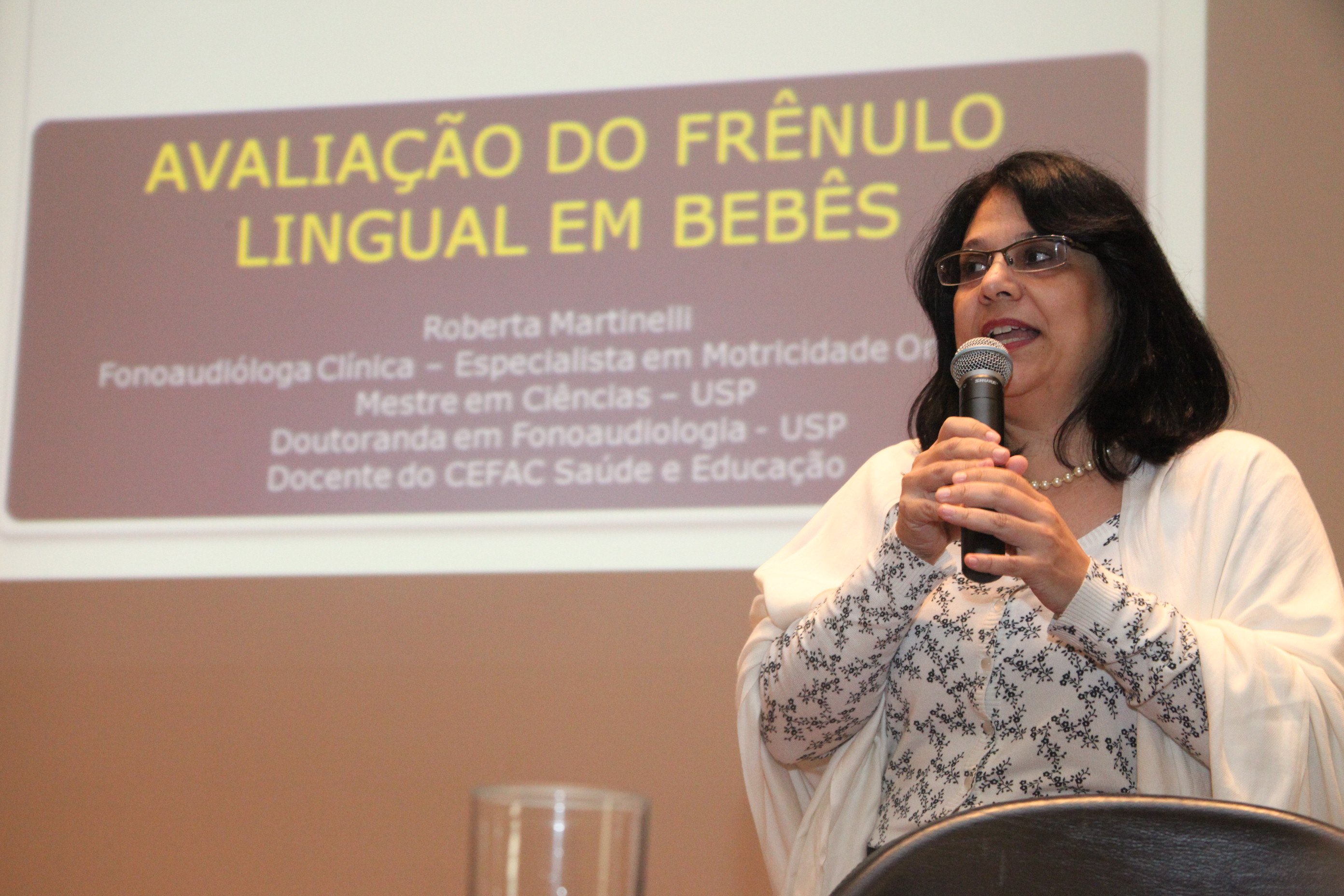Palestrante Roberta Martinelli. Seminário de Prevenção de Deficiências. Foto: Fábio Queiroz / Agência AL