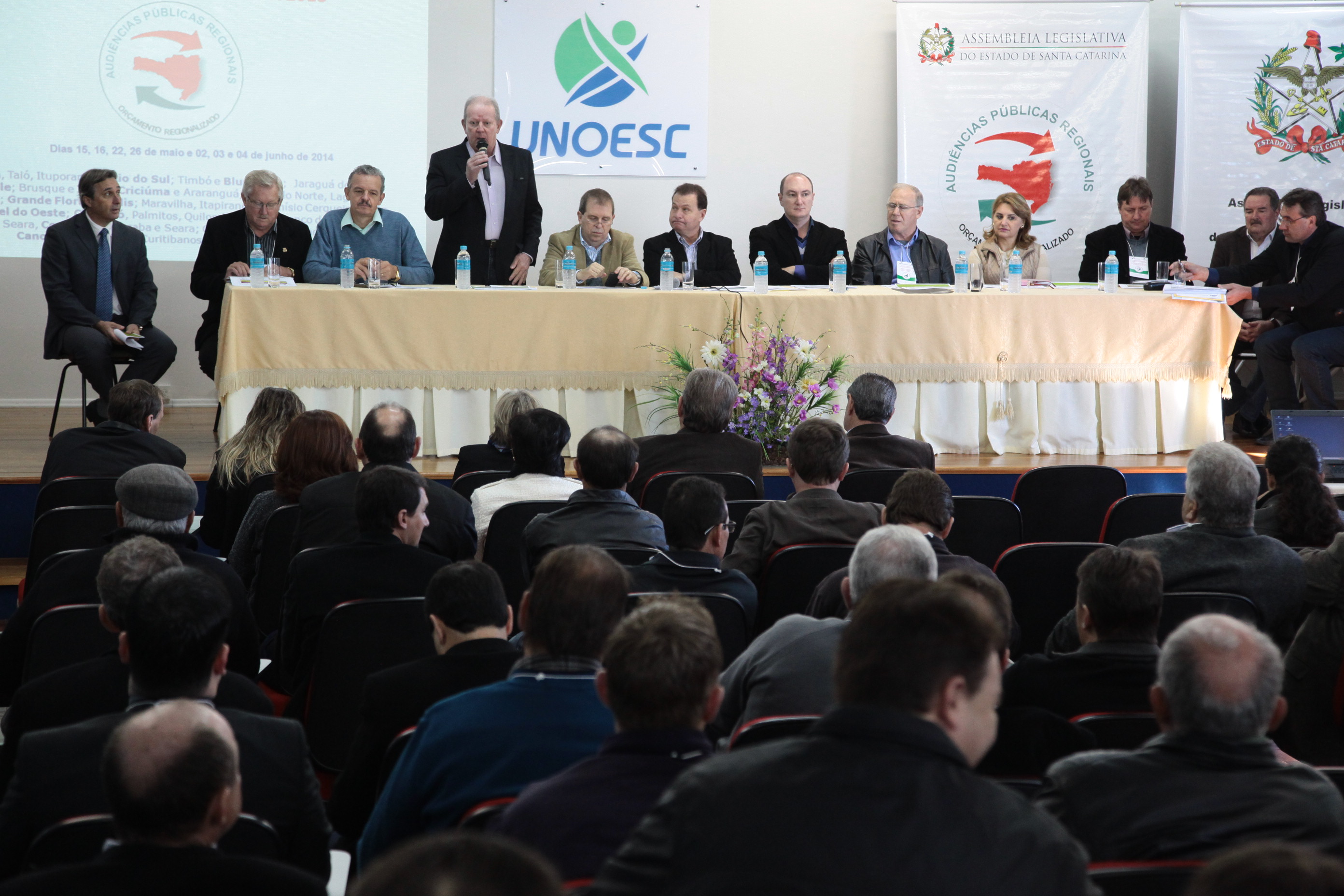 Audiência Pública do Orçamento Regionalizado em São Miguel do Oeste. Fotos: Miriam Zomer/Agência AL