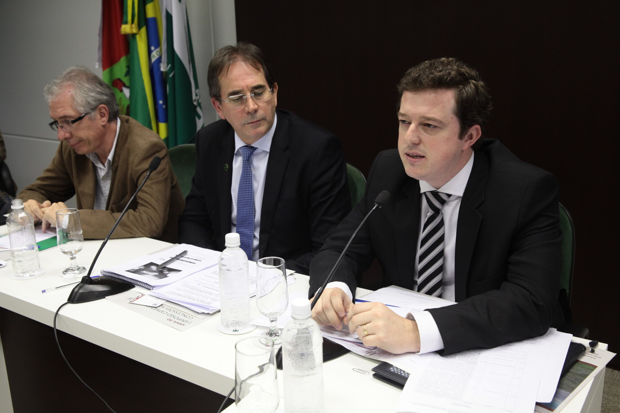 Reunião da Câmara para Assuntos de Transporte e Logística da FIESC. Fotos: Miriam Zomer/Agência AL
