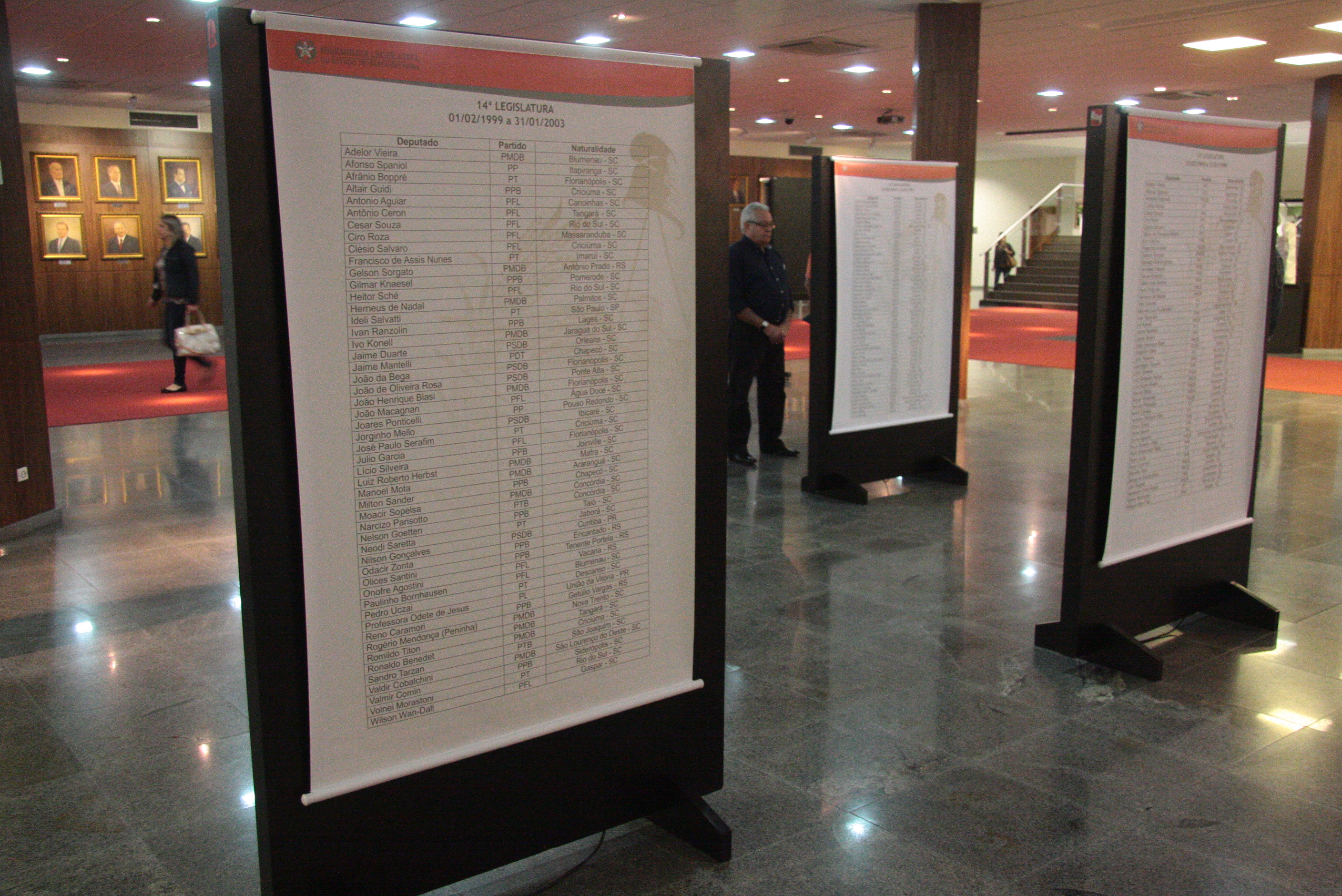 Exposição sobre os 180 anos do Parlamento Catarinense. Foto: Eduardo Guedes de Oliveira / Agência AL