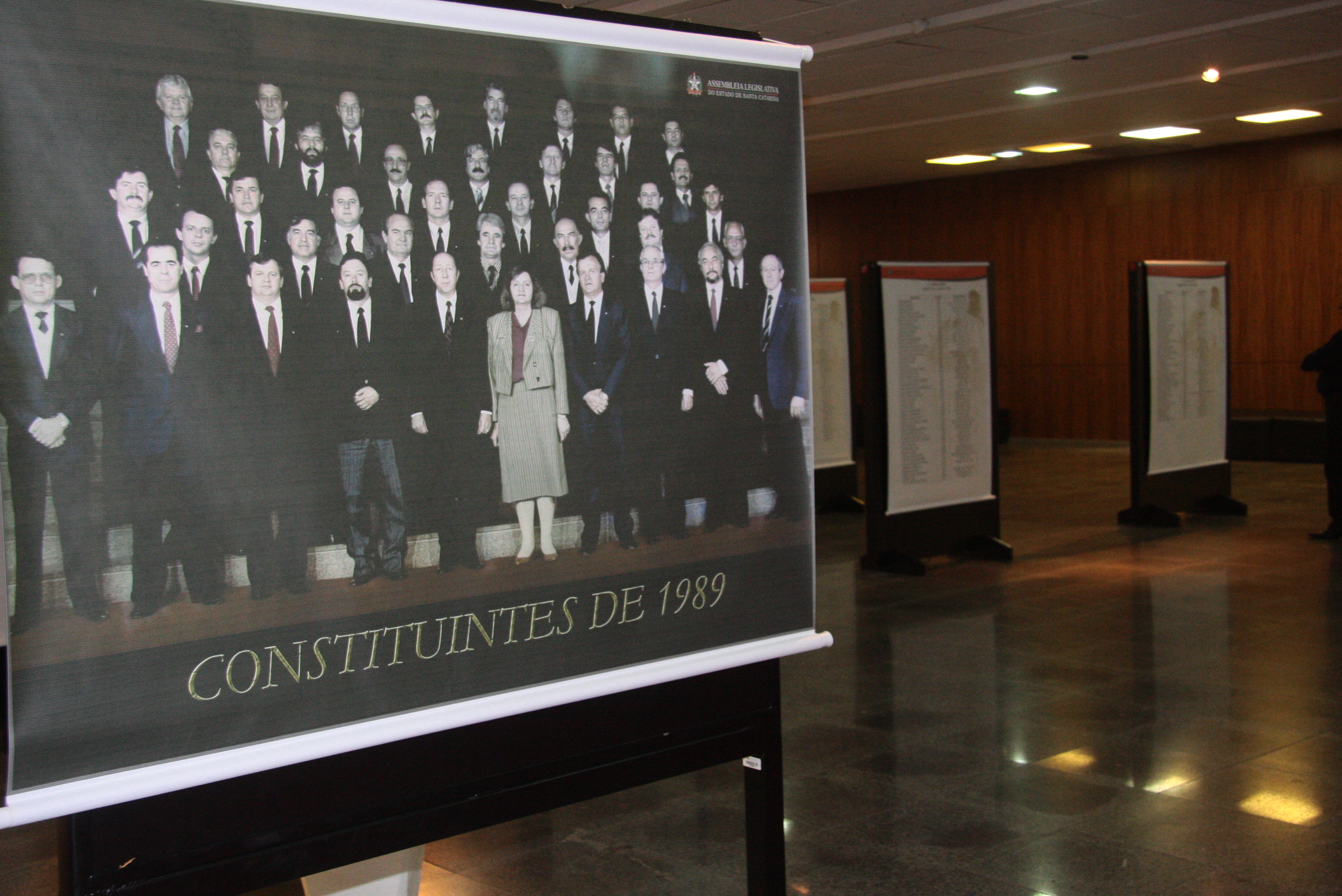 Exposição sobre os 180 anos do Parlamento Catarinense. Foto: Eduardo Guedes de Oliveira / Agência AL