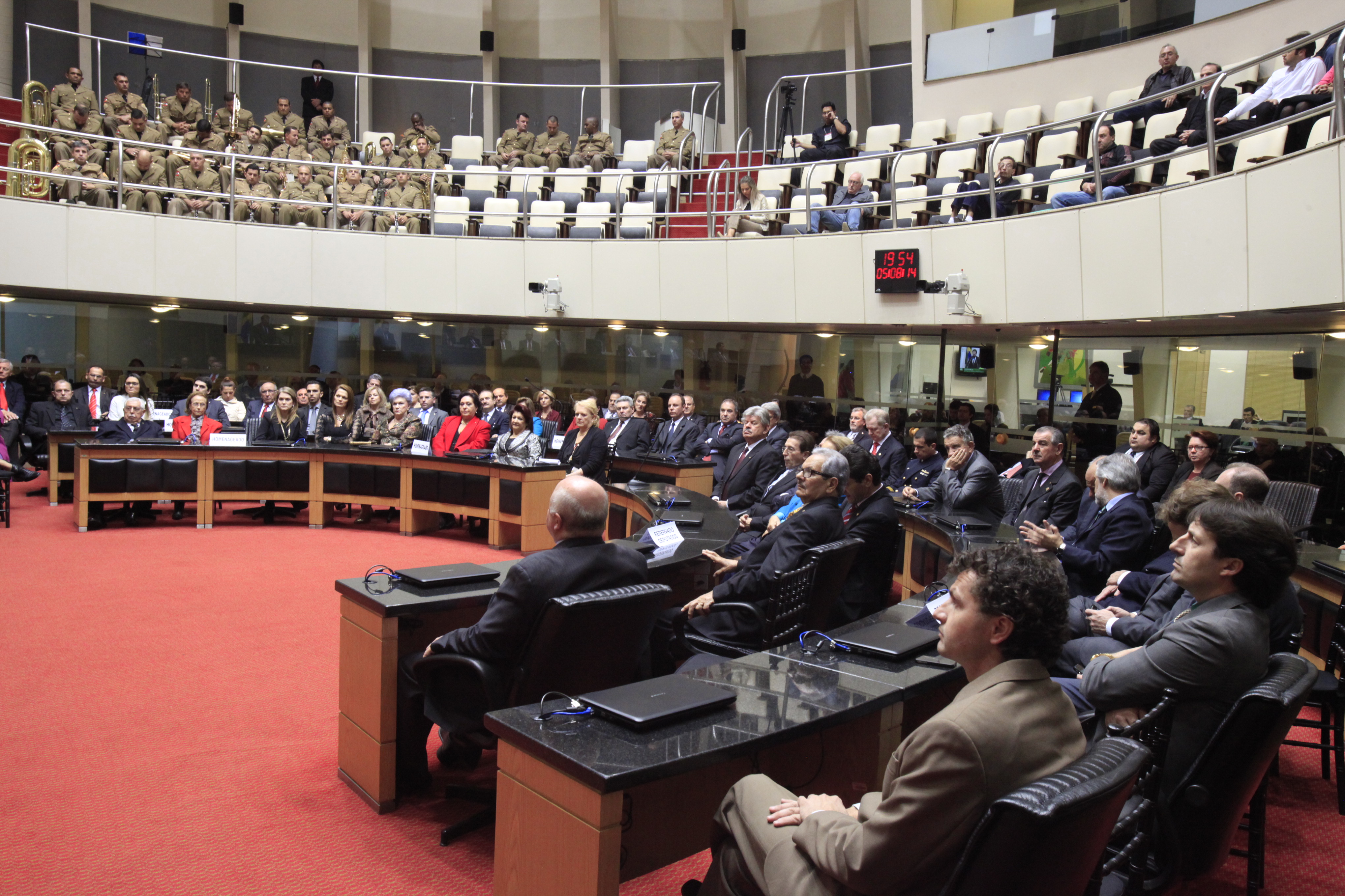 Sessão Especial em comemoração aos 180 anos da Instalação do Parlamento Catarinense. Foto: Carlos Kilian/Agência AL