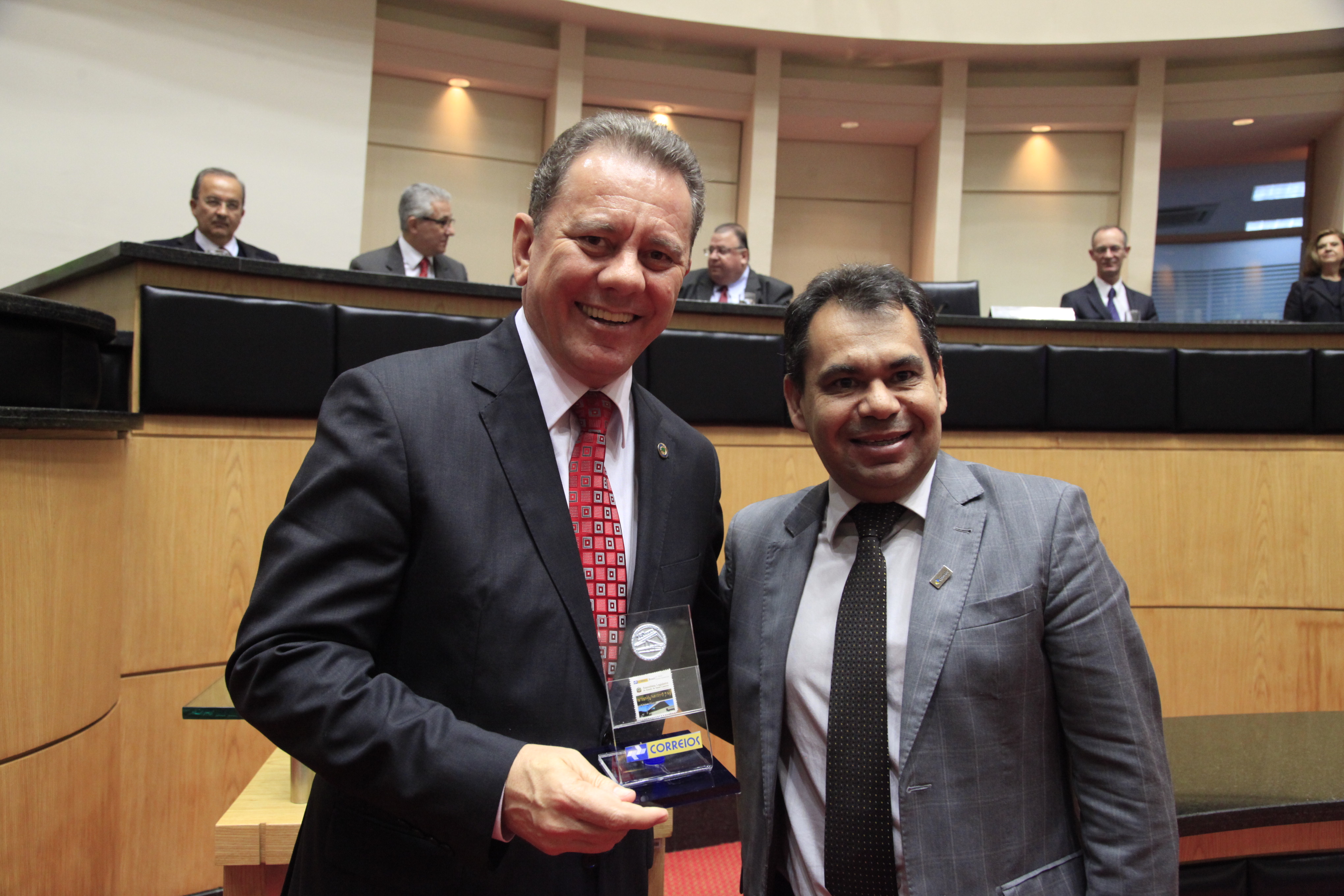 Lançamento dos Selos Personalizados e Carimbo Comemorativo em comemoração aos 180 anos da Instalação do Parlamento Catarinense. Foto: Carlos Kilian/Agência AL