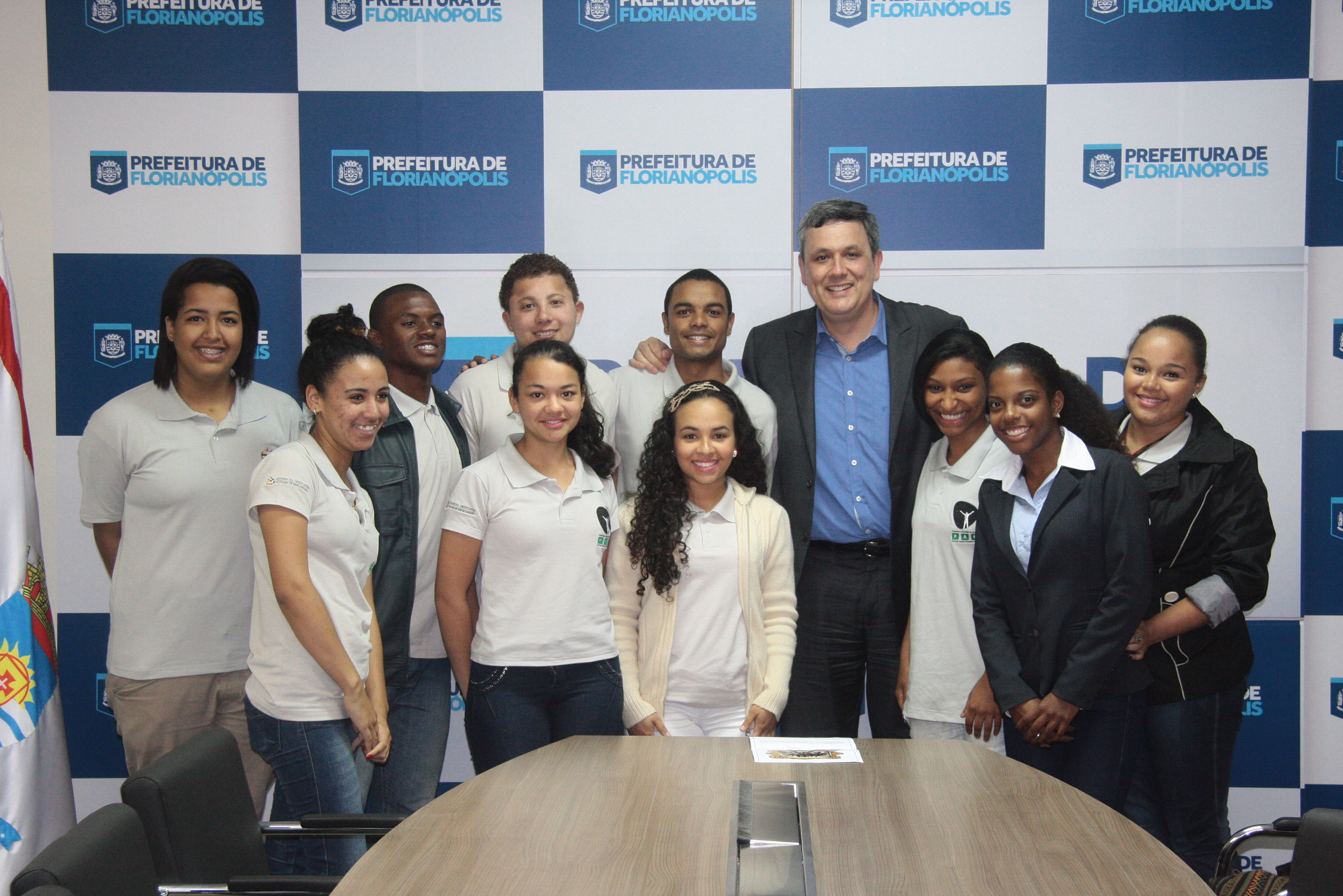 Estagiarios do PAB Visita a Prefeito Cesar Farias _fotos Eduardo Guedes de Oliveira / Agência AL