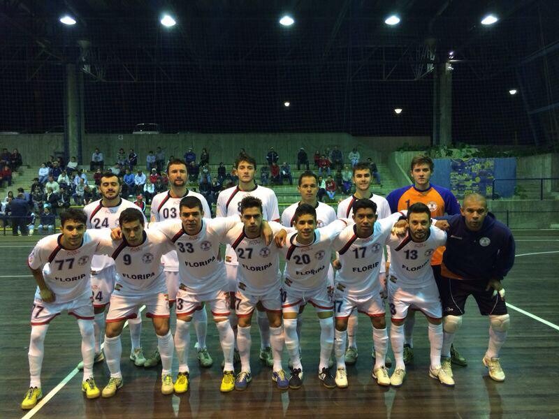 Valci Moreira, presidente do Floripa Futsal, e a dupla da capital no Esporte na Rede